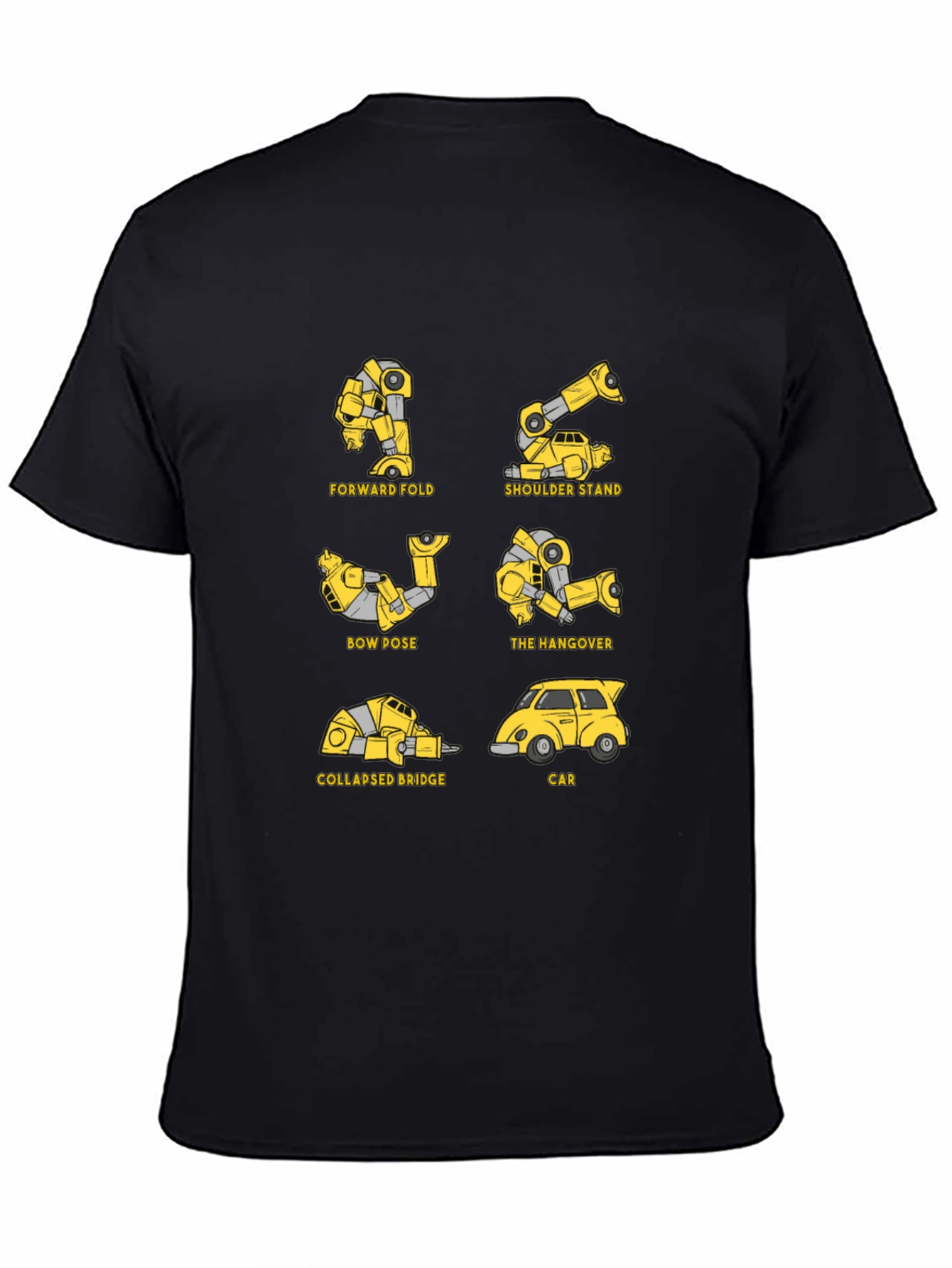 Yoga Transformer T-Shirt - Unique Robot Poses