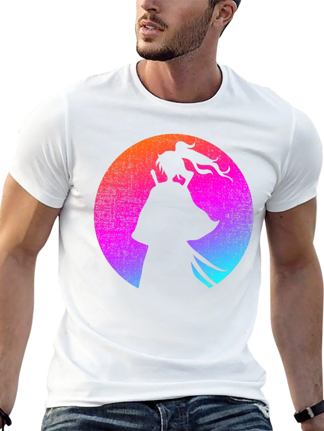 Samurai Silhouette T-Shirt - Retro Style
