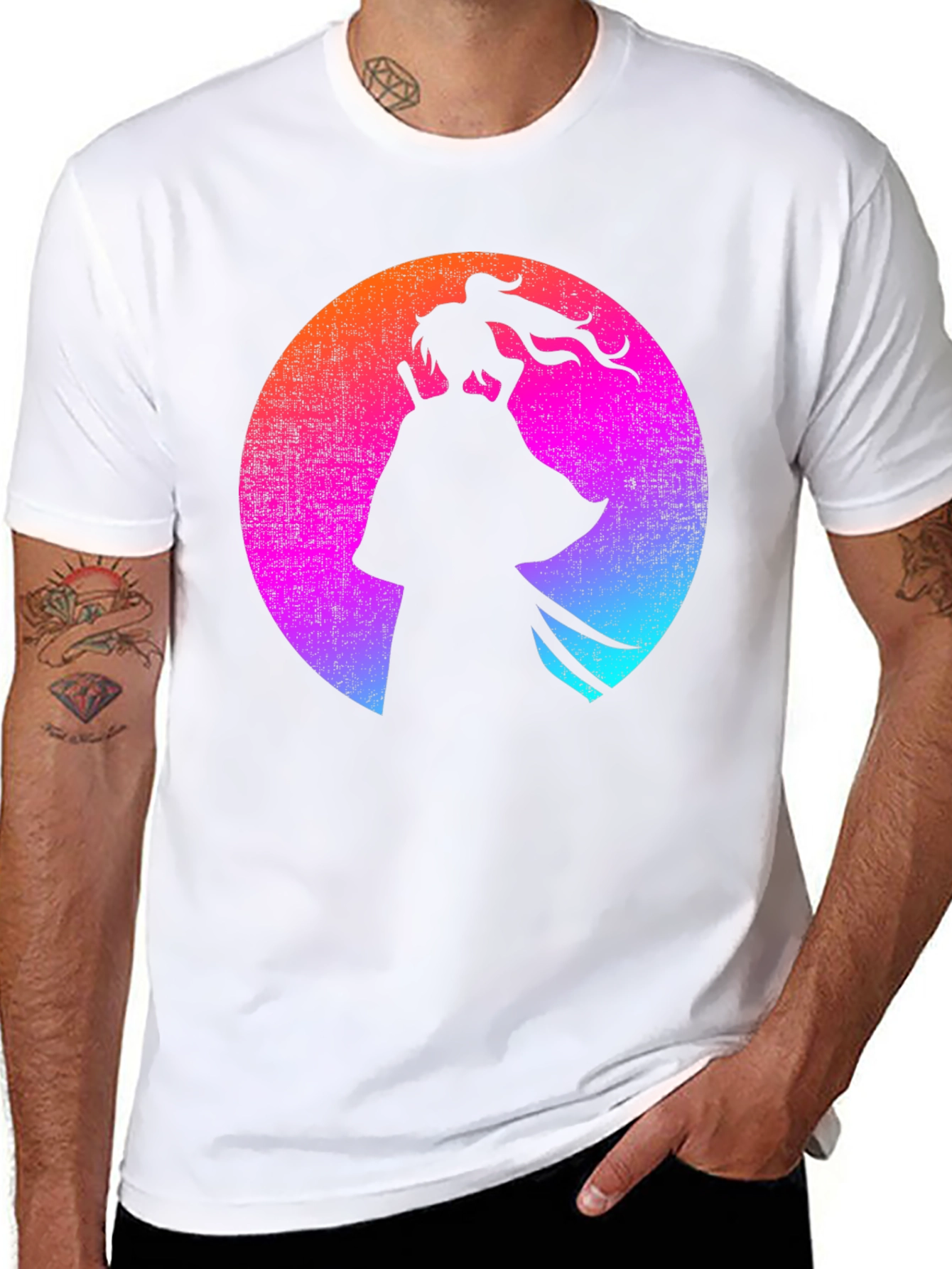 Samurai Silhouette T-Shirt - Retro Style