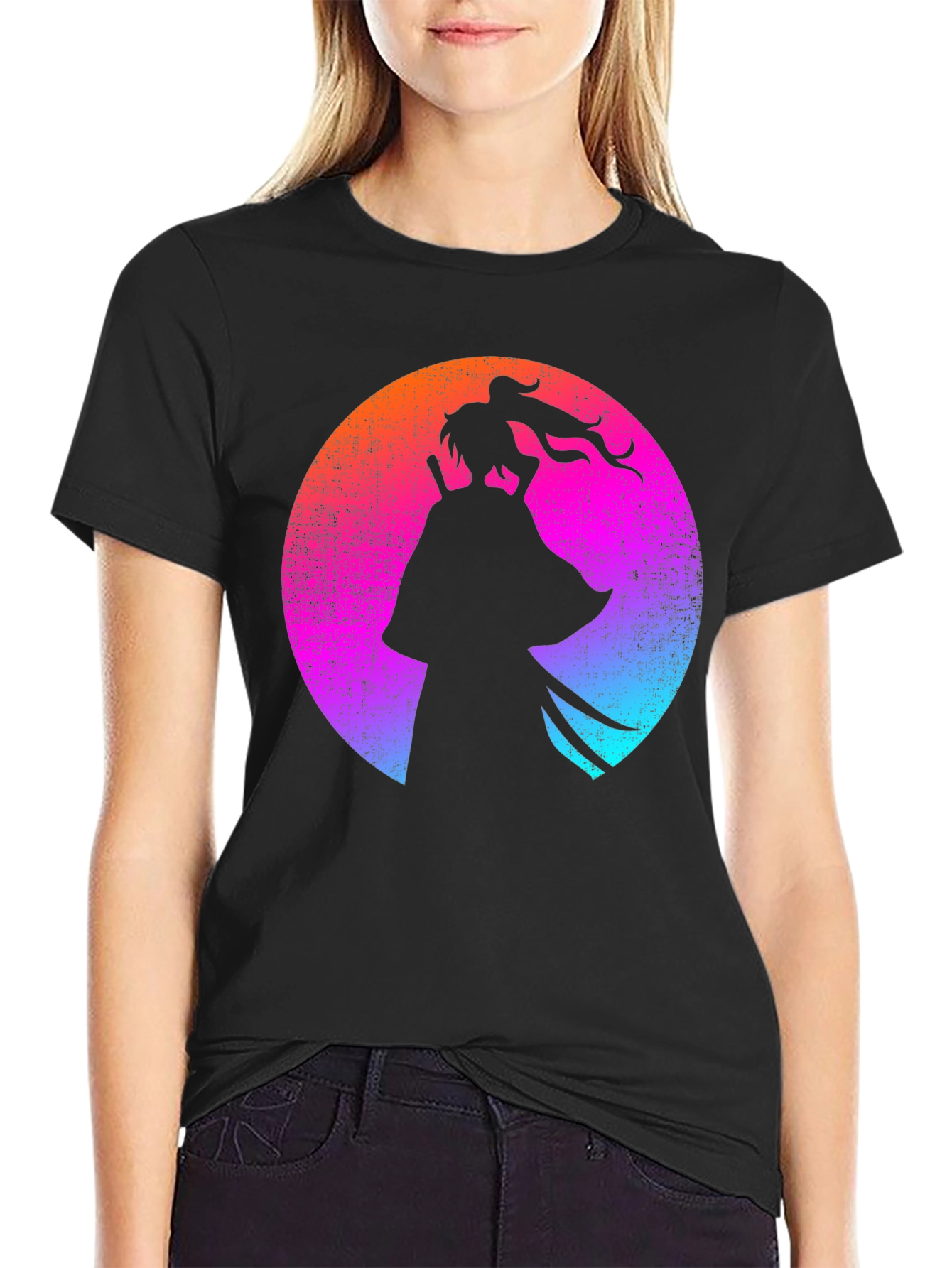 Samurai Silhouette T-Shirt - Retro Style