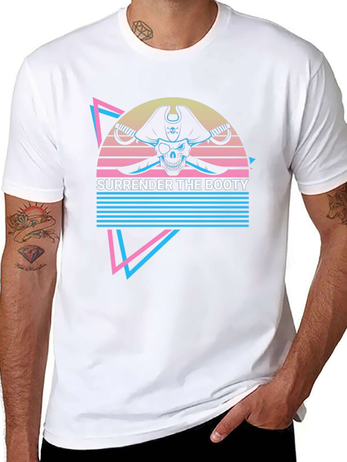 Surrender the Booty Retro Pirate T-Shirt
