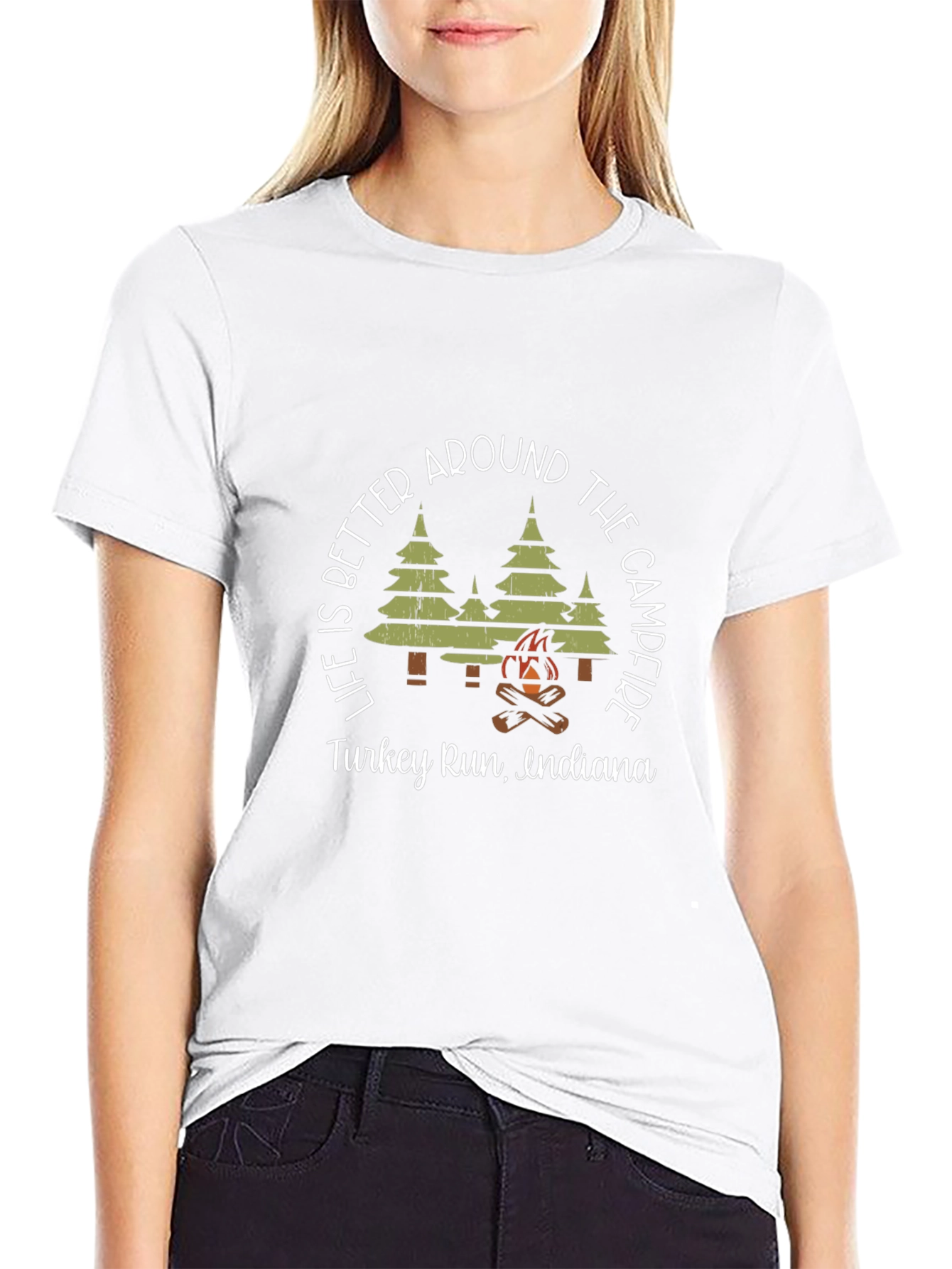 Turkey Run Indiana Campfire Graphic Tee
