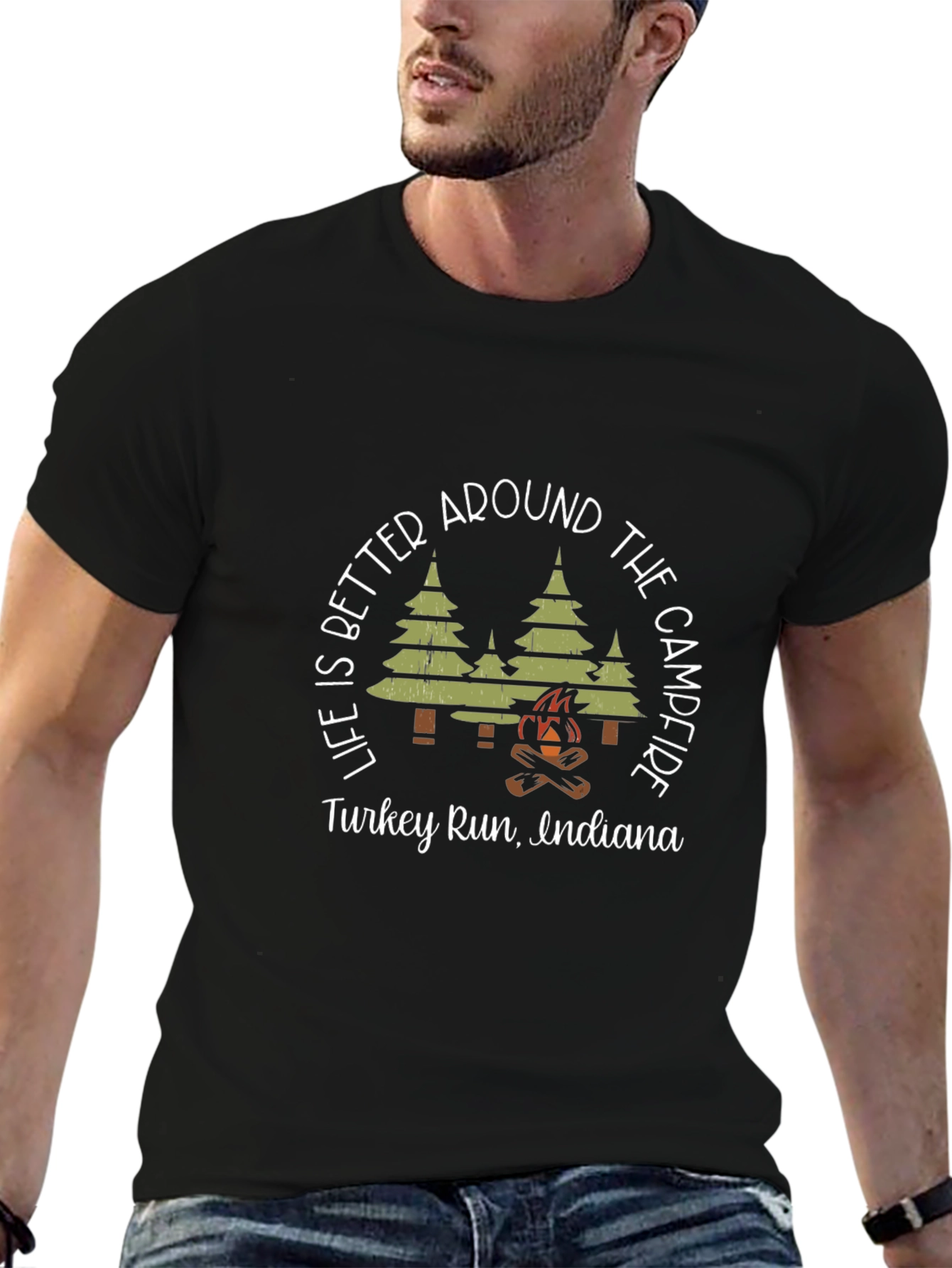 Turkey Run Indiana Campfire Graphic Tee