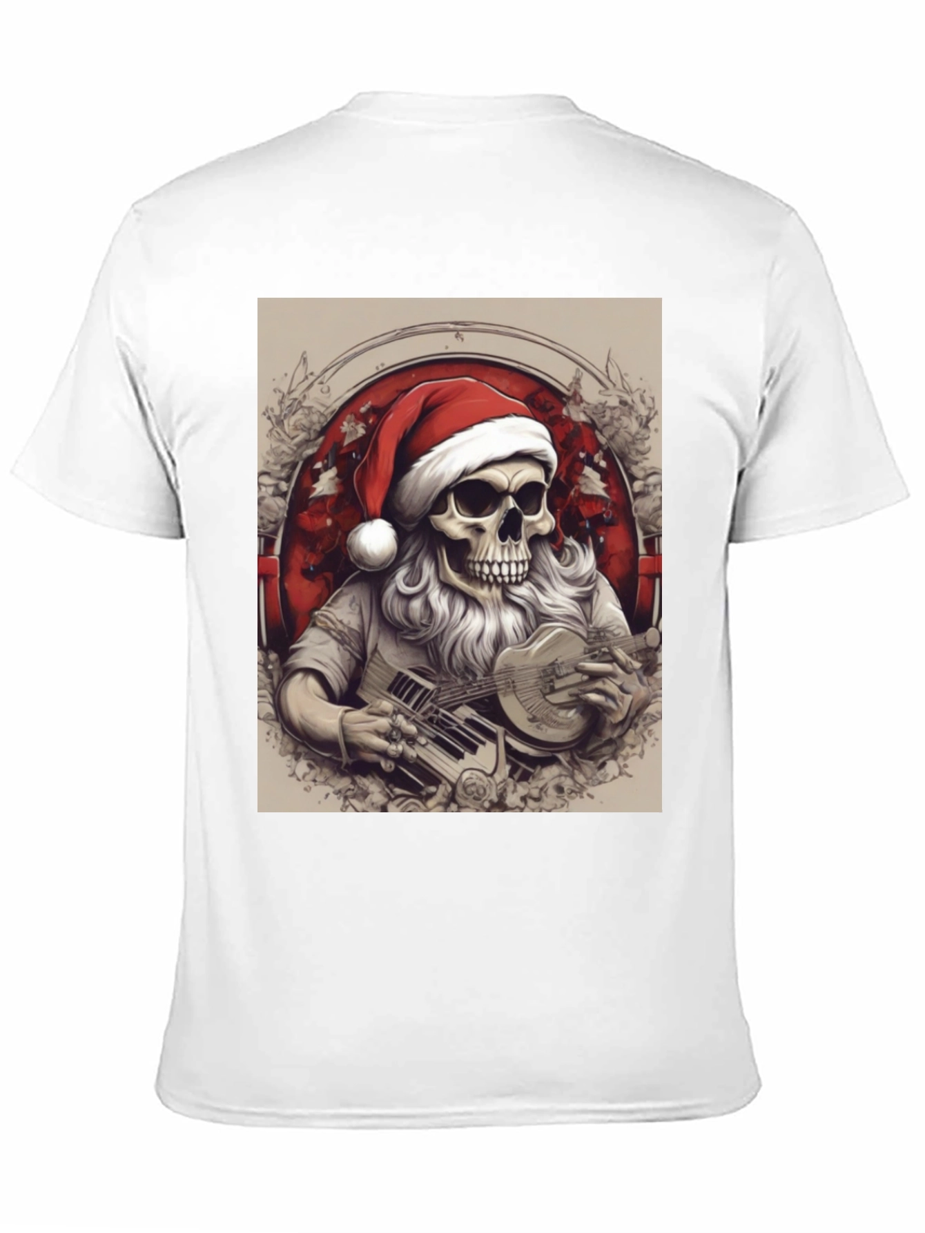 Skeleton Santa Musician T-Shirt