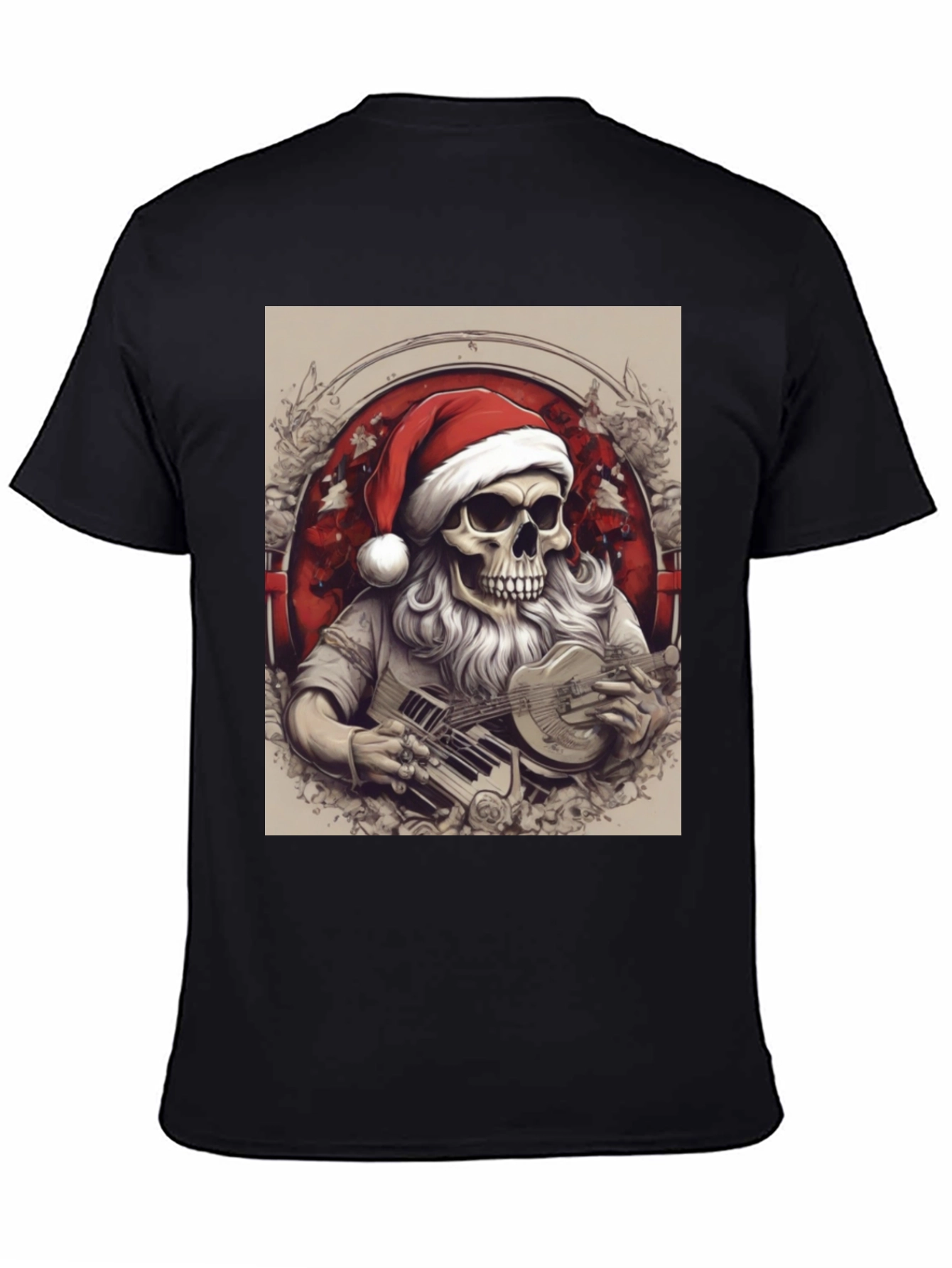 Skeleton Santa Musician T-Shirt
