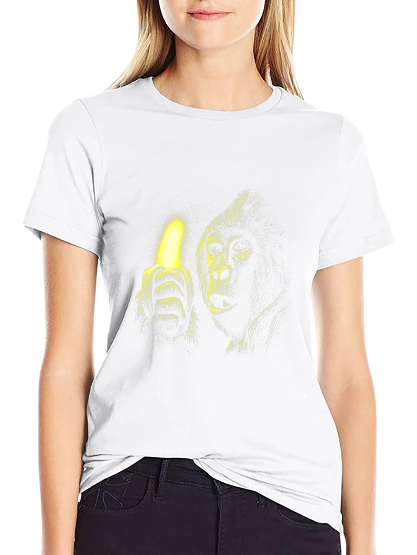 Gorilla Banana Glow Black T-Shirt