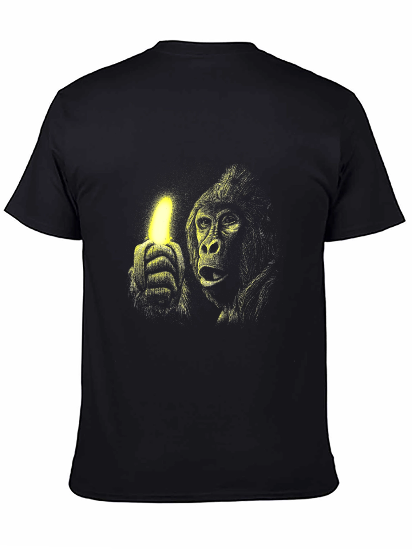 Gorilla Banana Glow Black T-Shirt