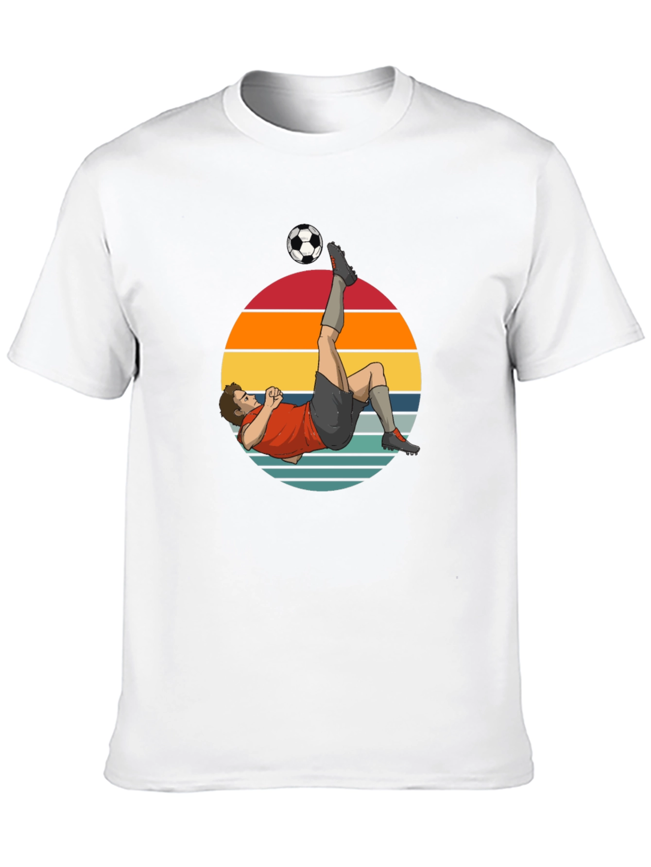 Soccer Kick Graphic Tee - Retro Style