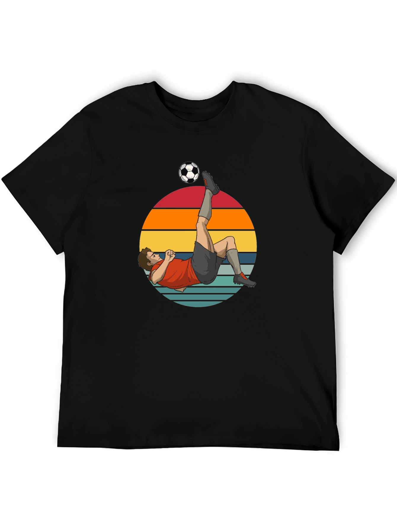 Soccer Kick Graphic Tee - Retro Style