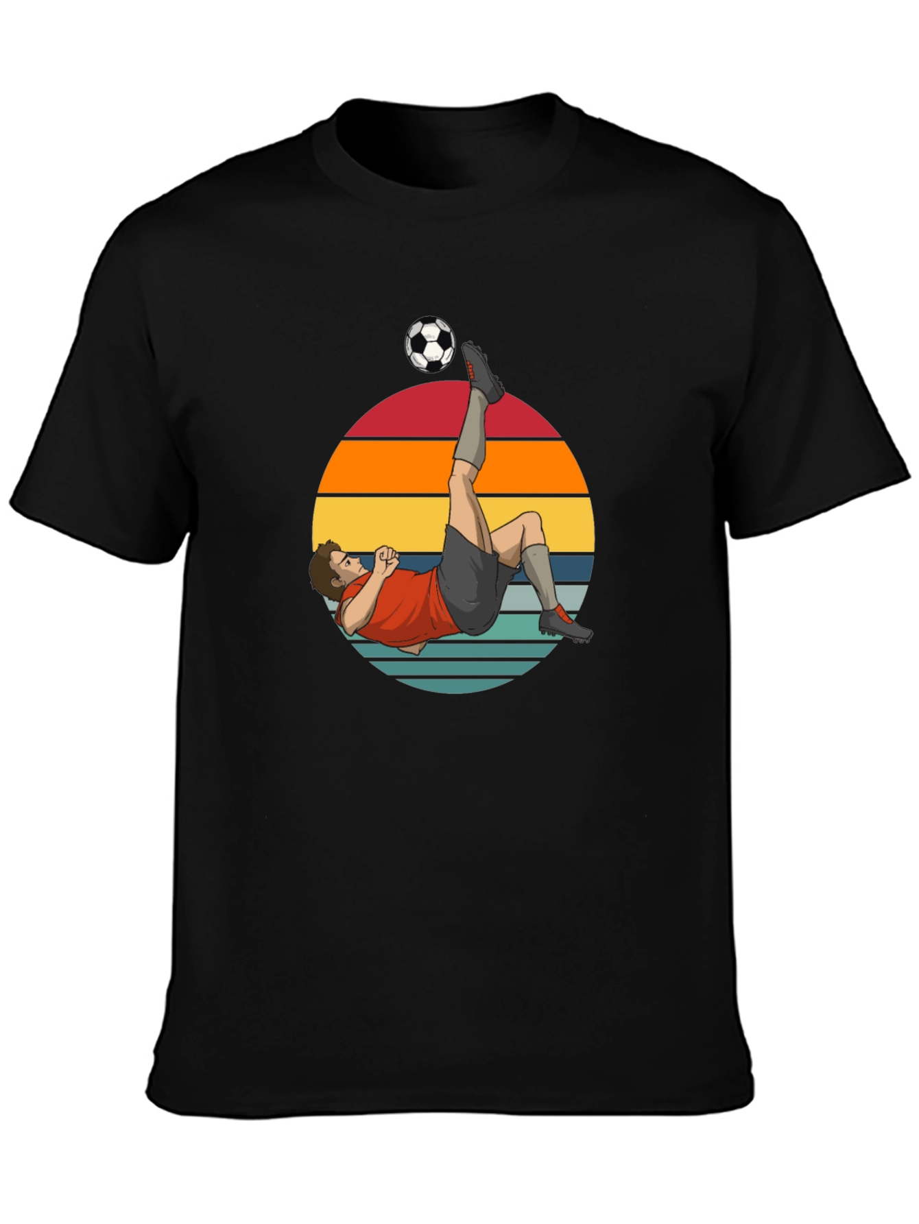 Soccer Kick Graphic Tee - Retro Style