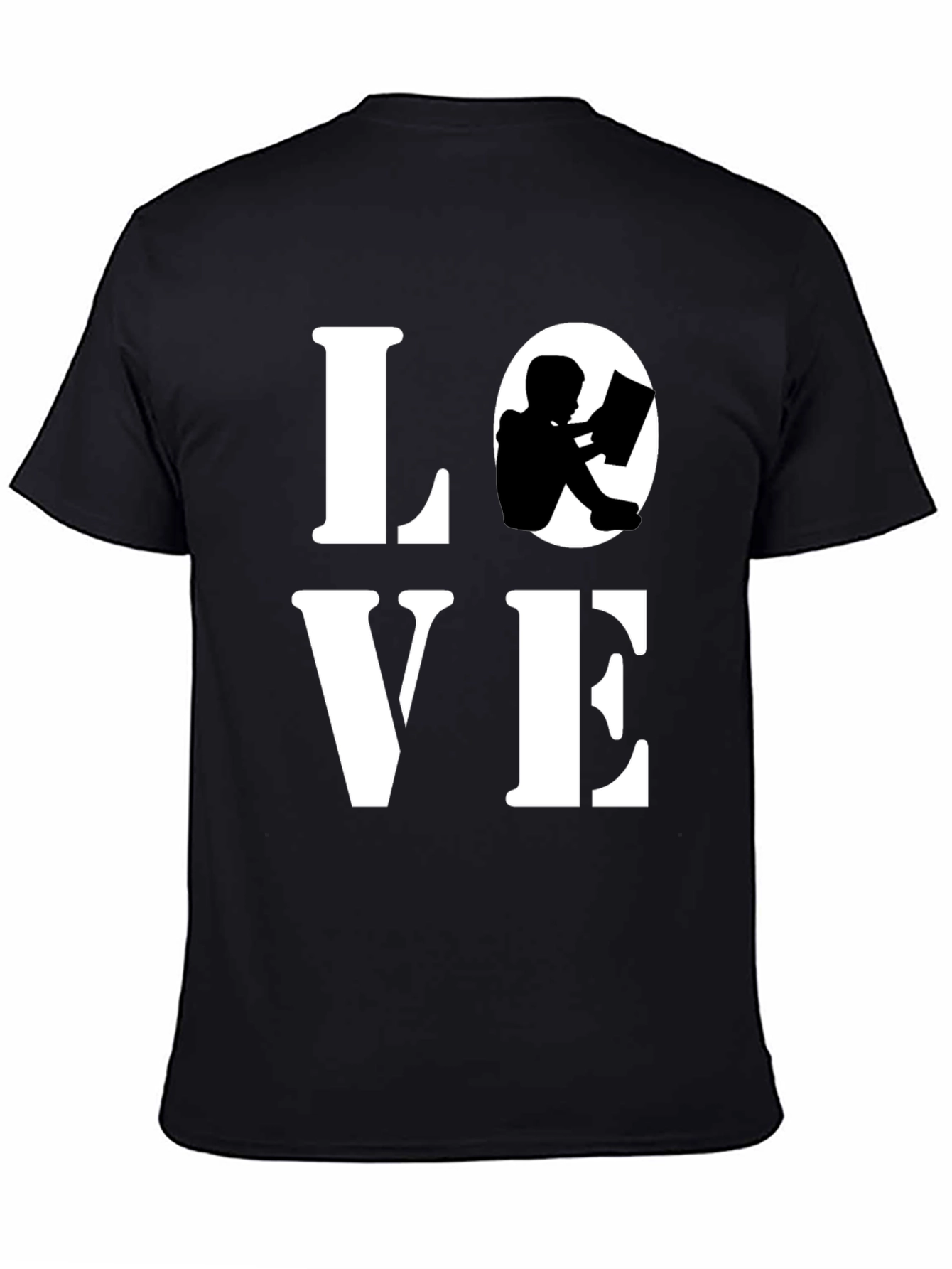 Love Reading Graphic Tee - Black Cotton Blend