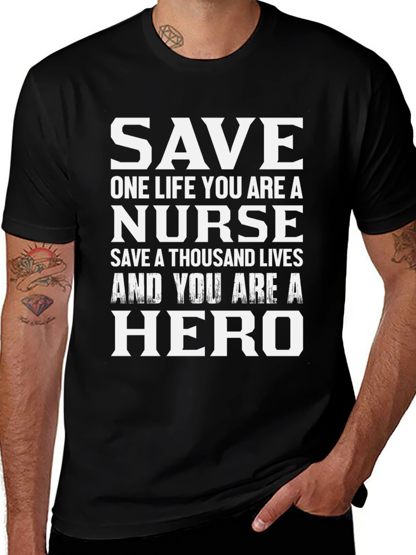 Save One Life Nurse Hero T-Shirt