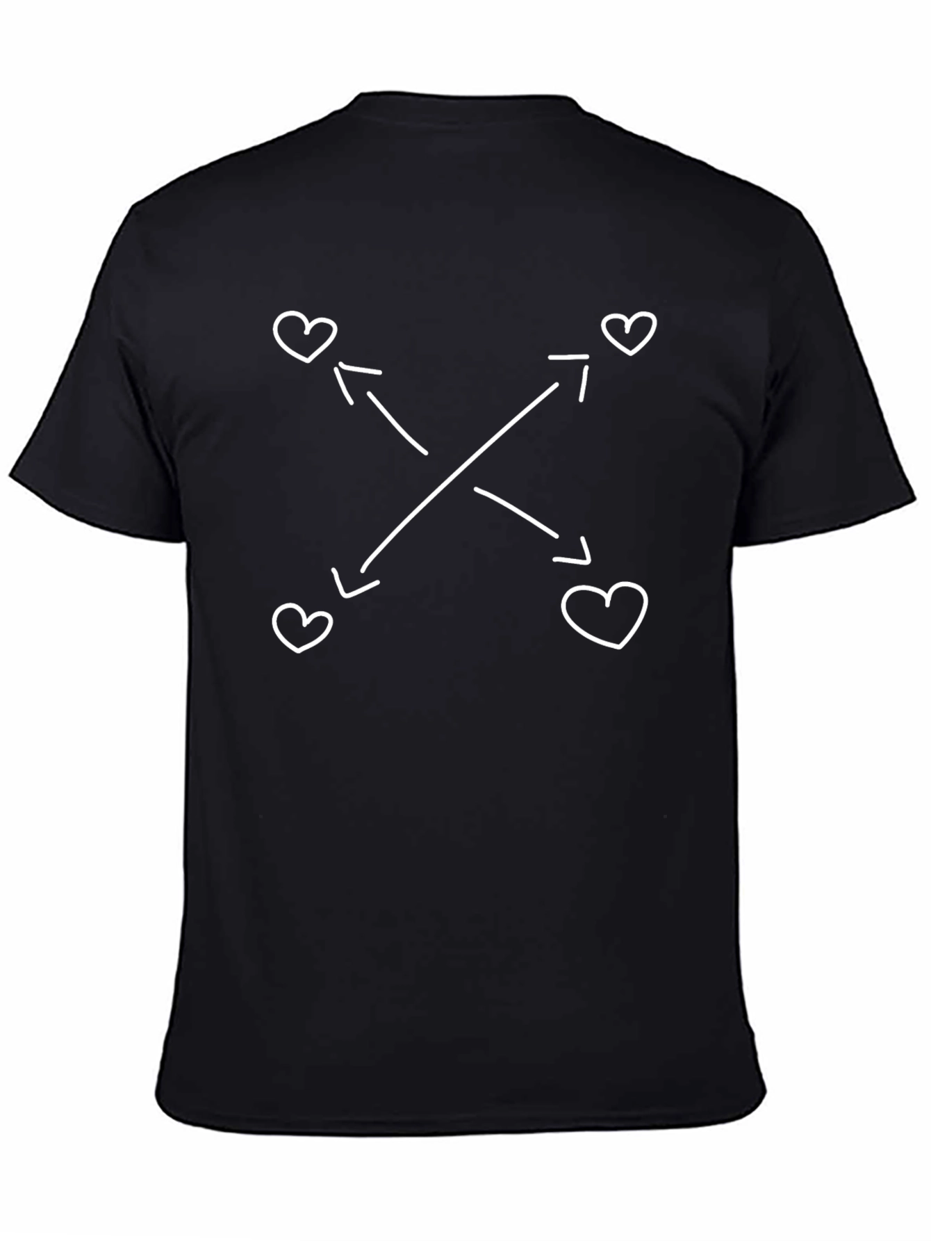 Heart Arrow Graphic Tee - Black Cotton