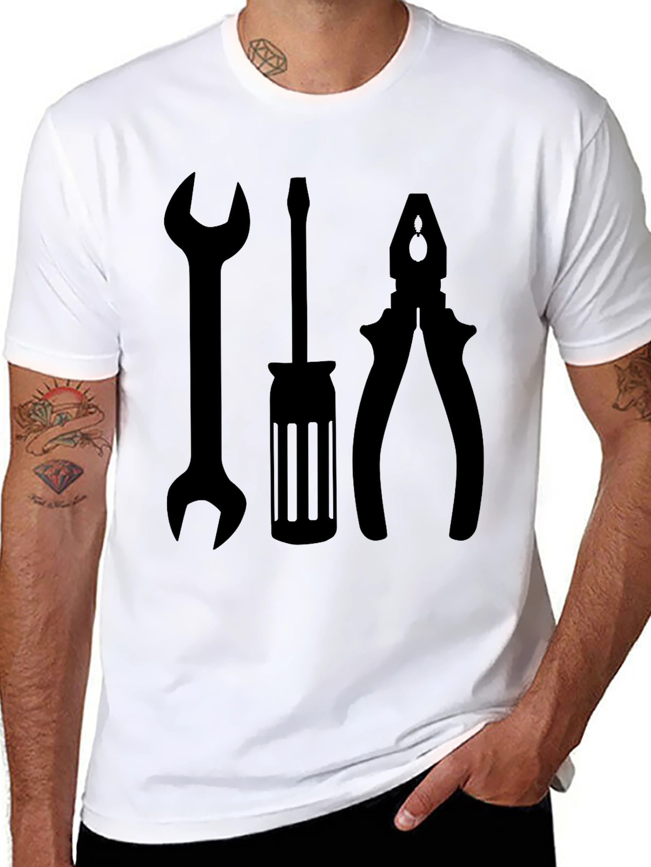 Mechanic Tool Graphic Tee - Mens Black T-Shirt