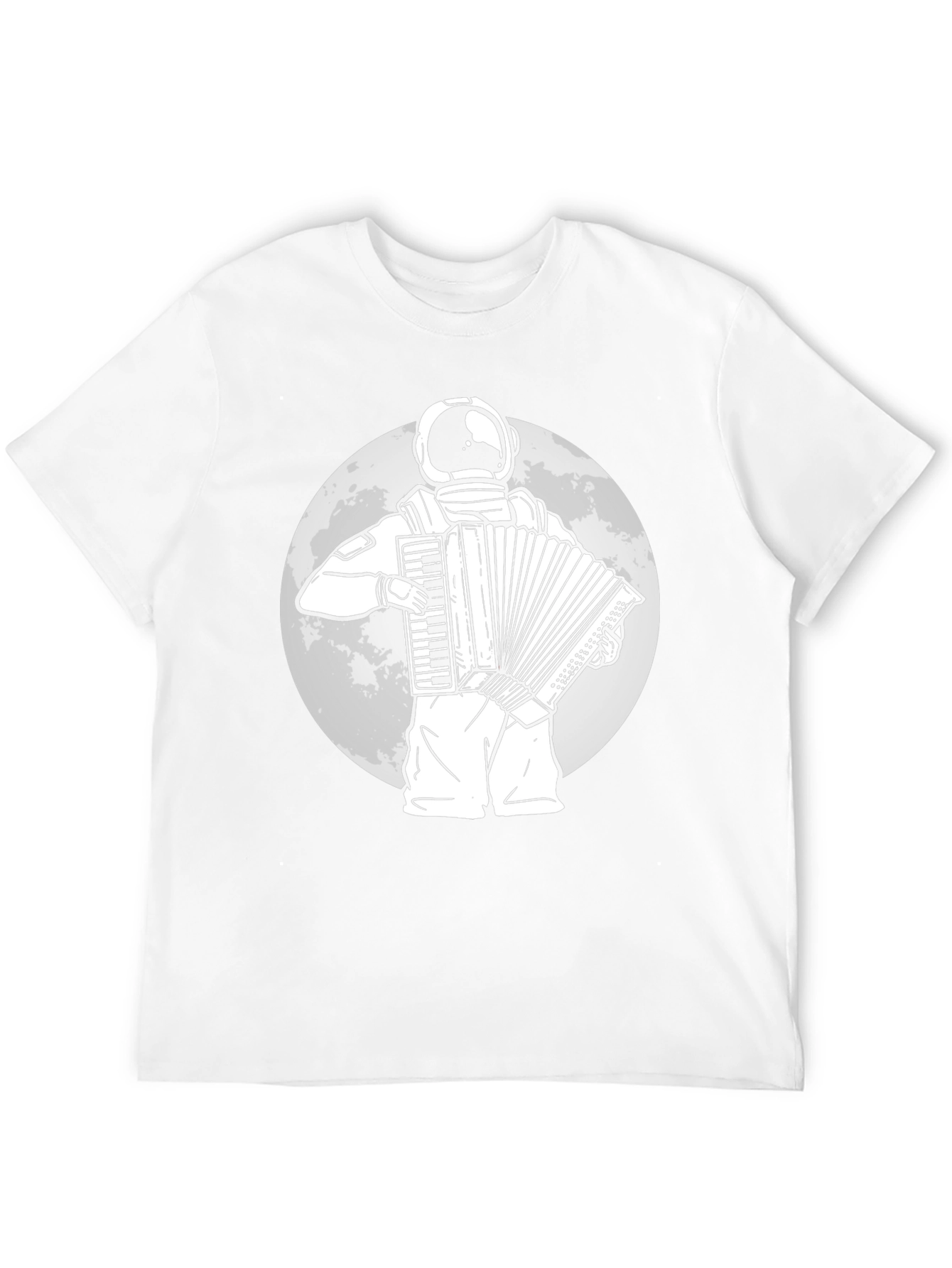 Astronaut Accordion Player Graphic Tee