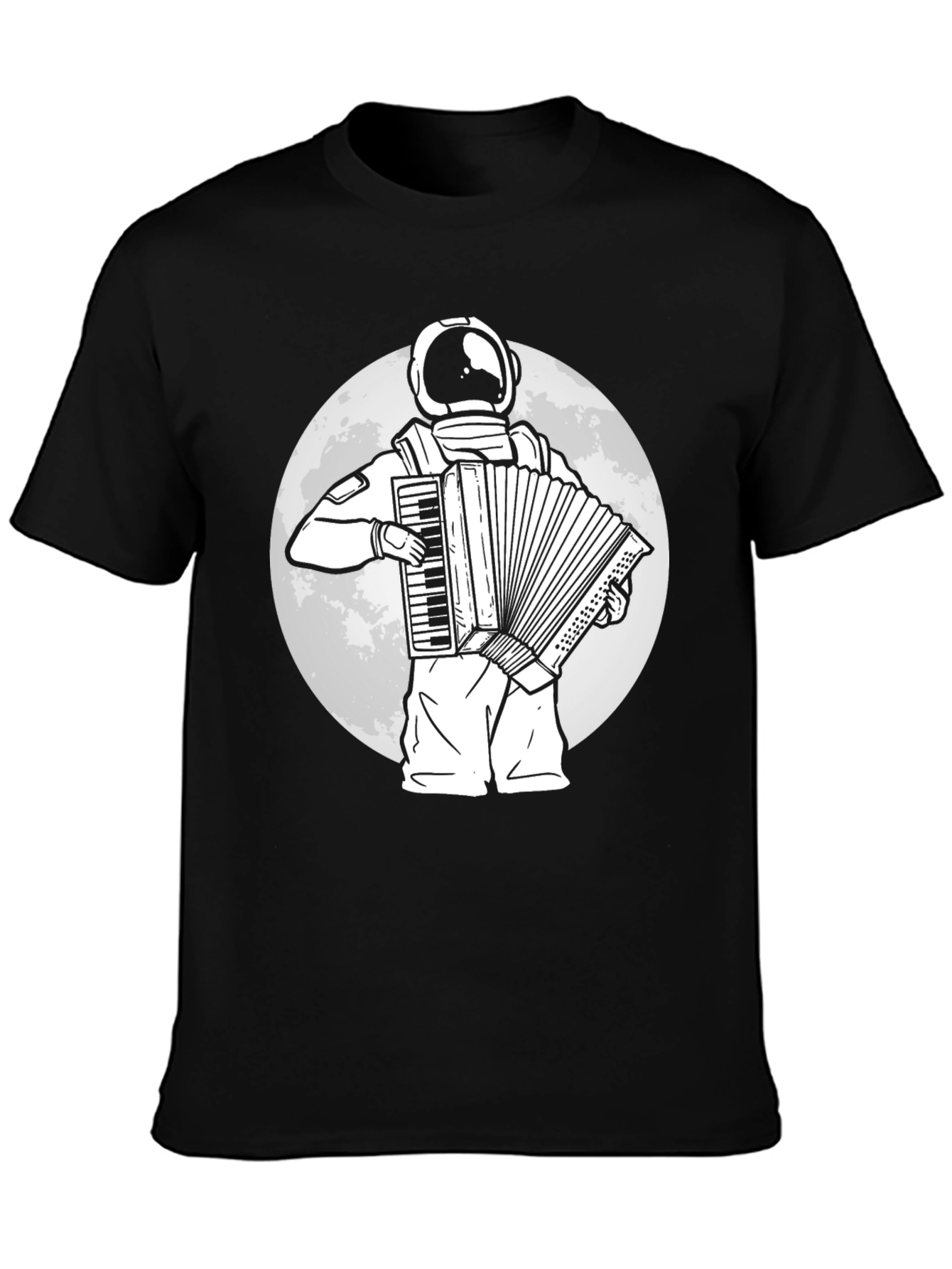 Astronaut Accordion Player Graphic Tee