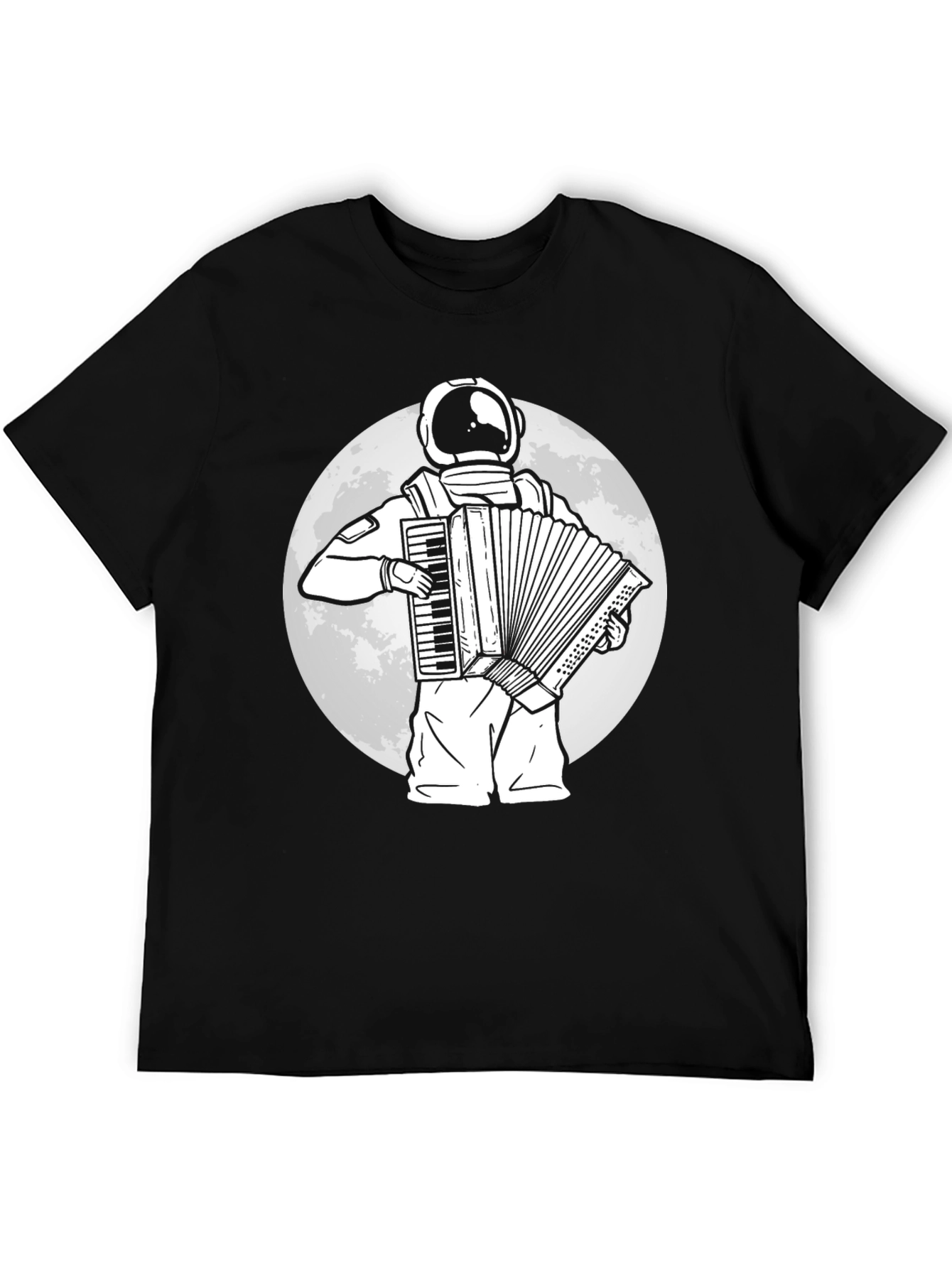 Astronaut Accordion Player Graphic Tee