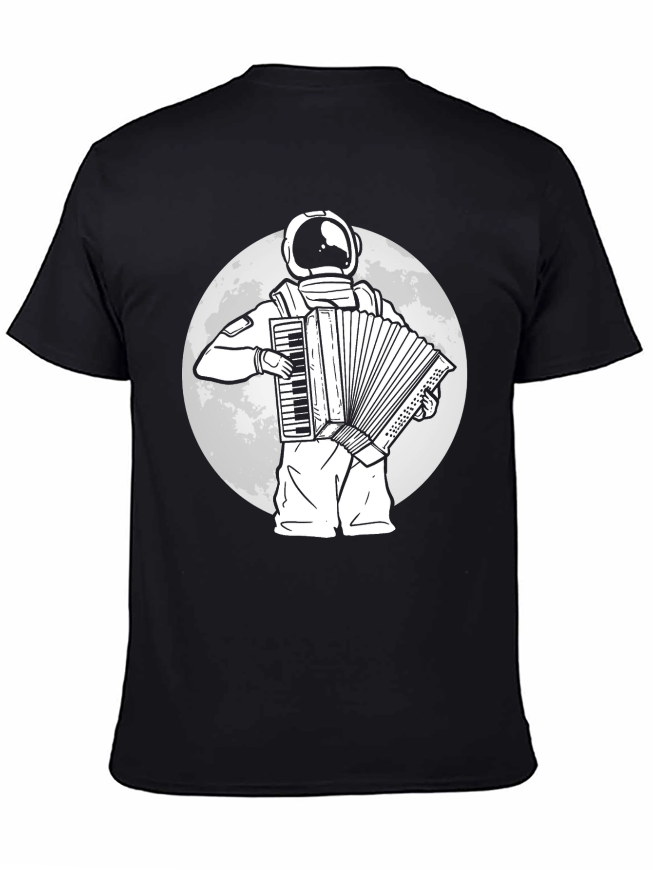 Astronaut Accordion Player Graphic Tee