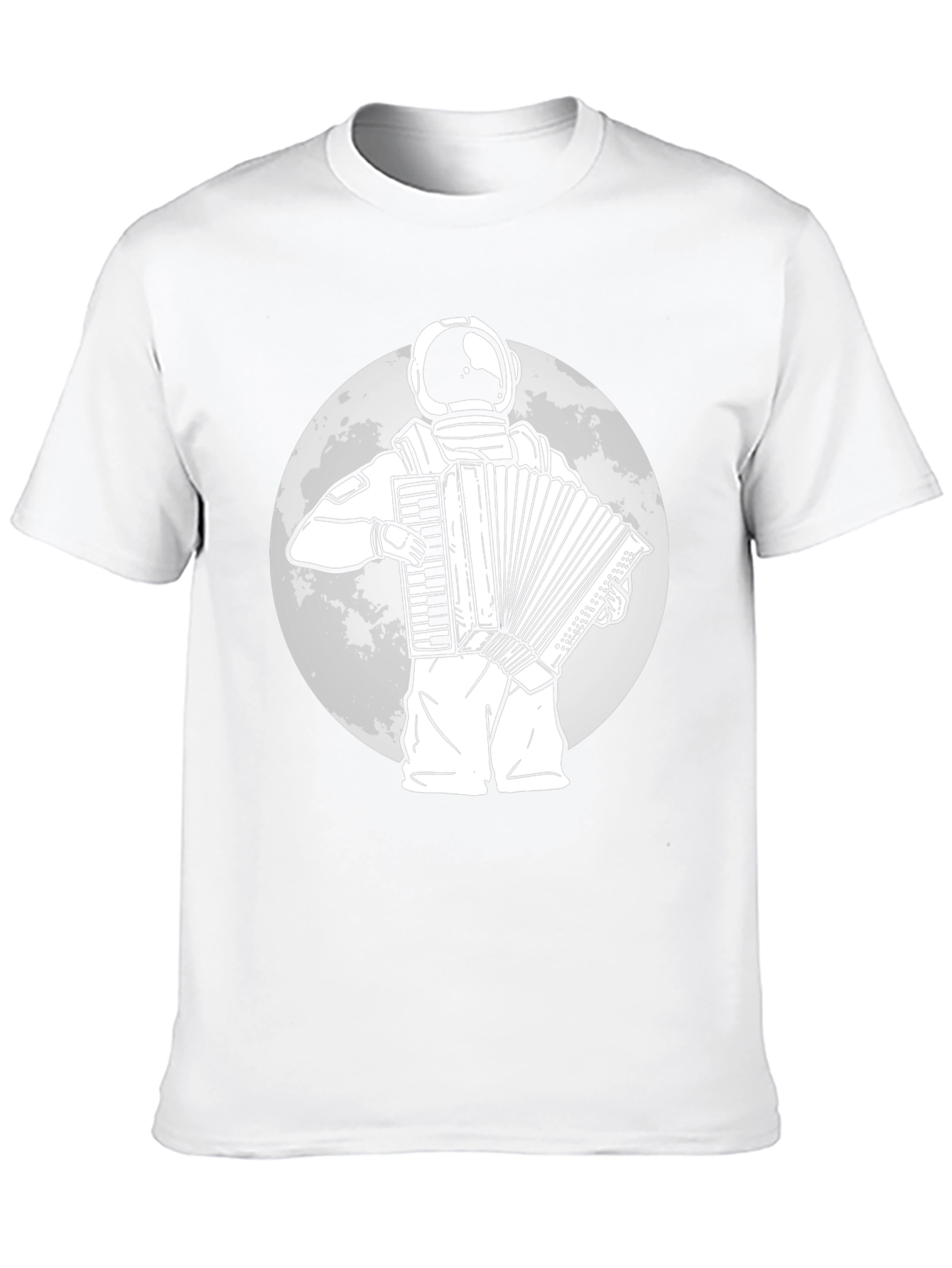 Astronaut Accordion Player Graphic Tee