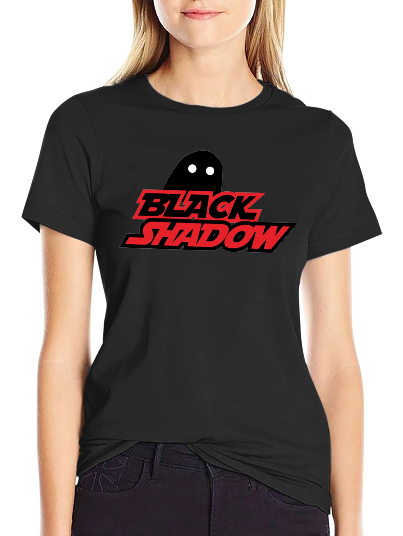 Black Shadow Graphic Tee - Soft Cotton Blend