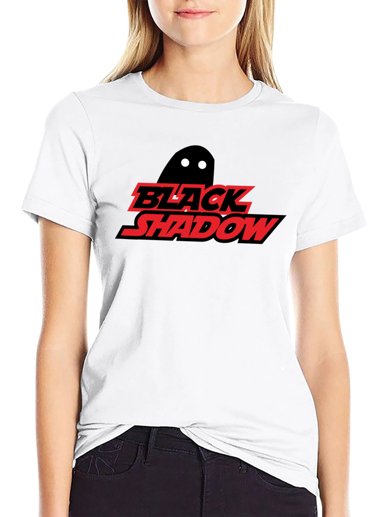 Black Shadow Graphic Tee - Soft Cotton Blend