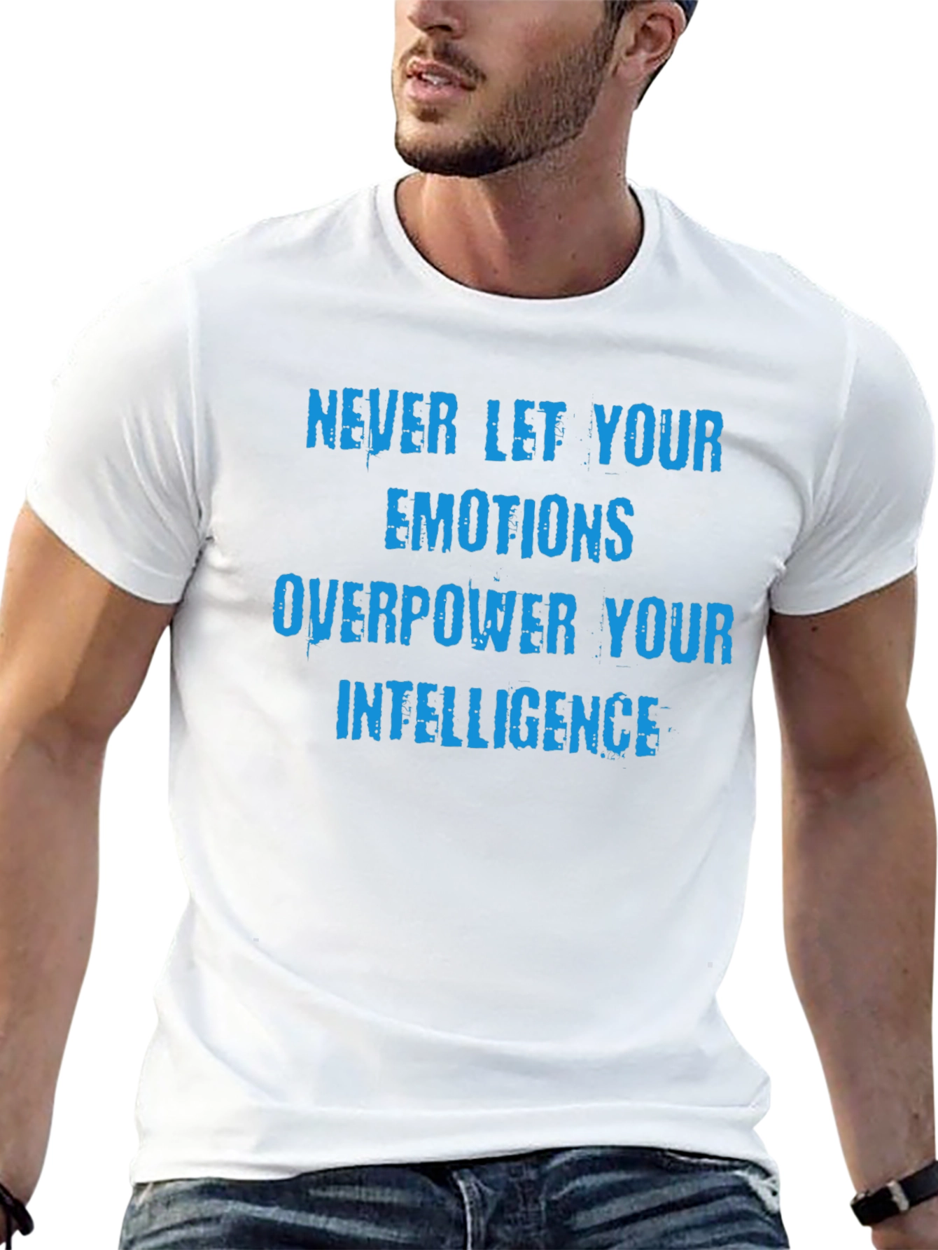 Motivational T-Shirt: Never Let Emotions Overpower Intelligence