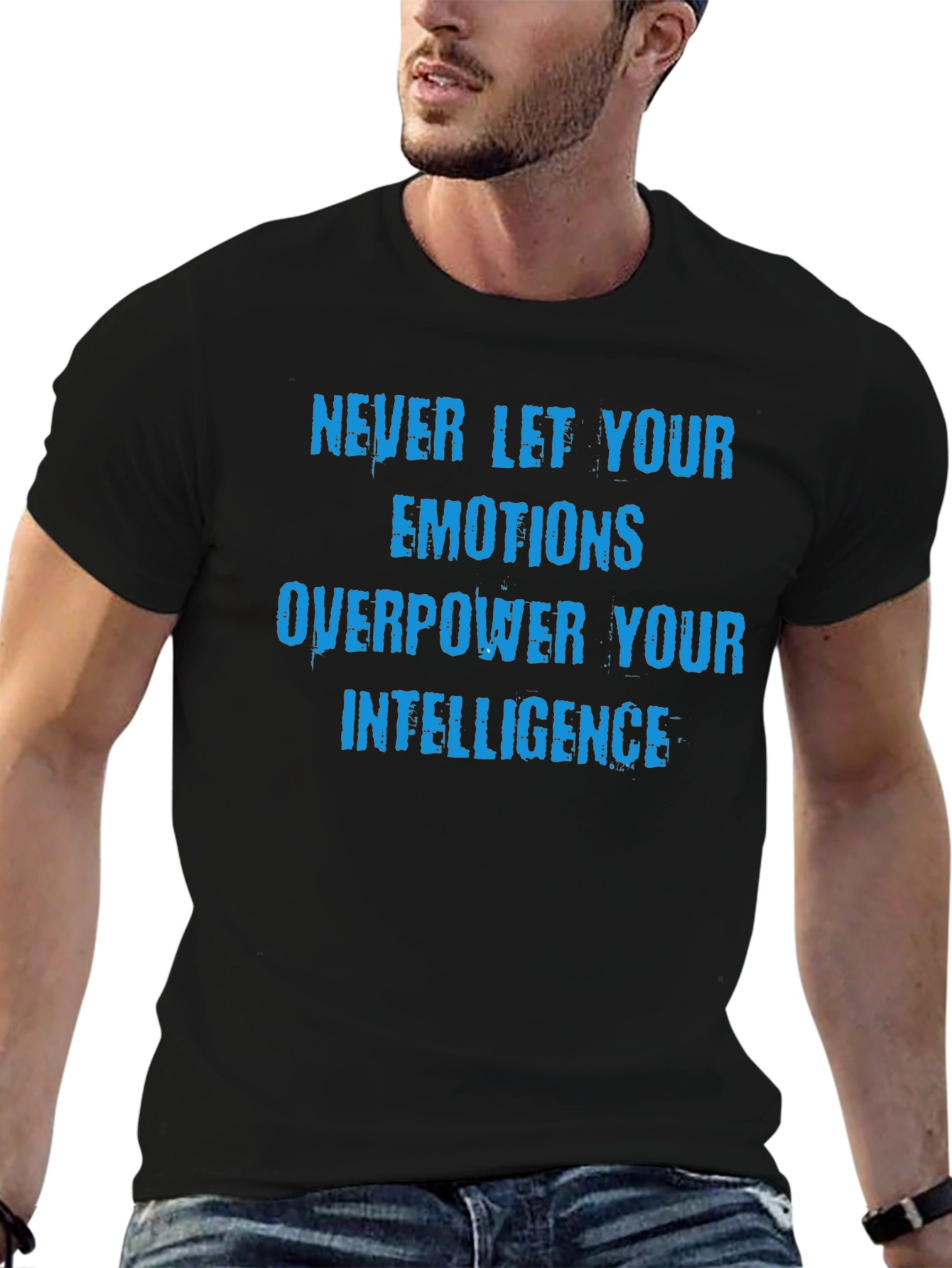 Motivational T-Shirt: Never Let Emotions Overpower Intelligence