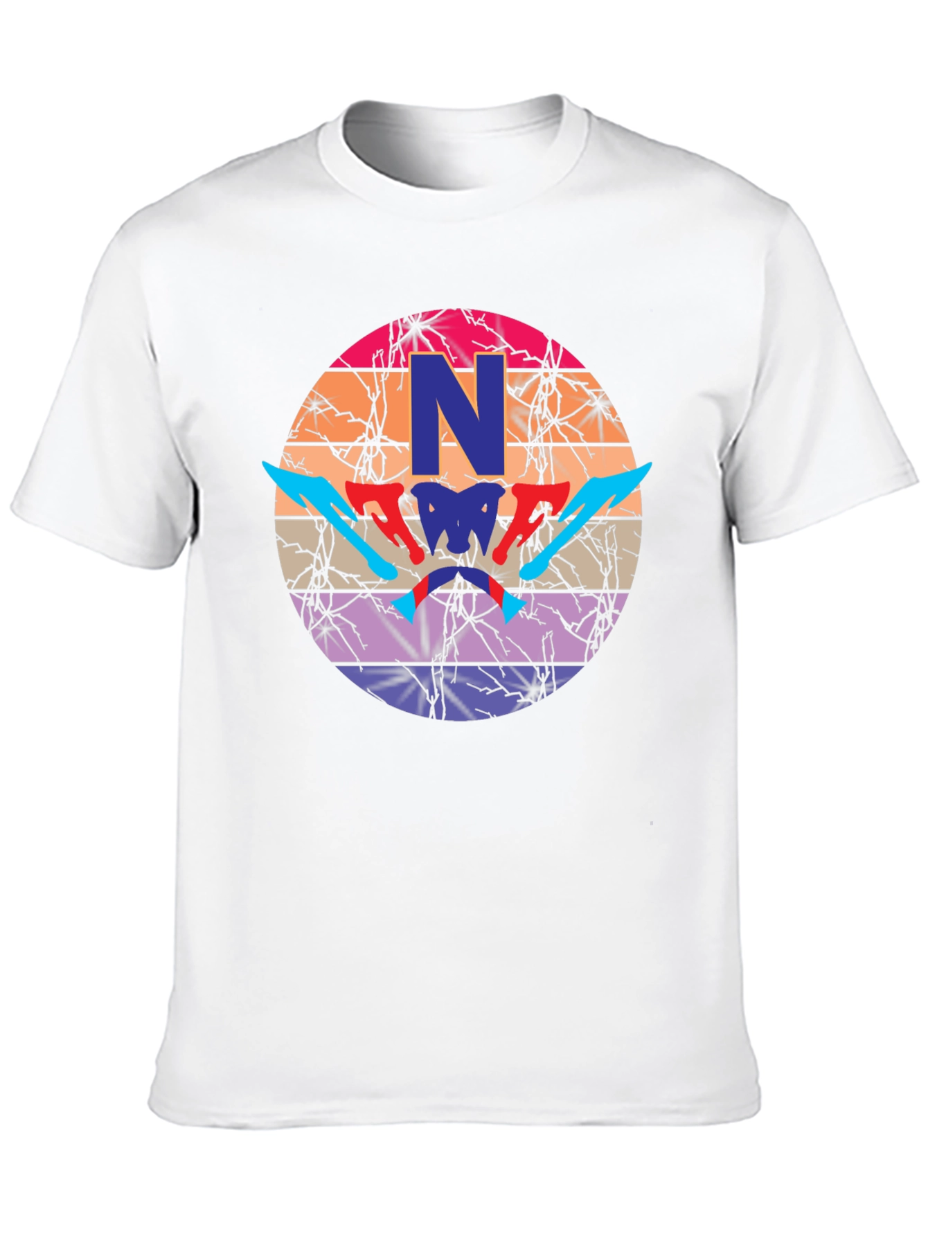 Graphic Print Mens Black T-Shirt