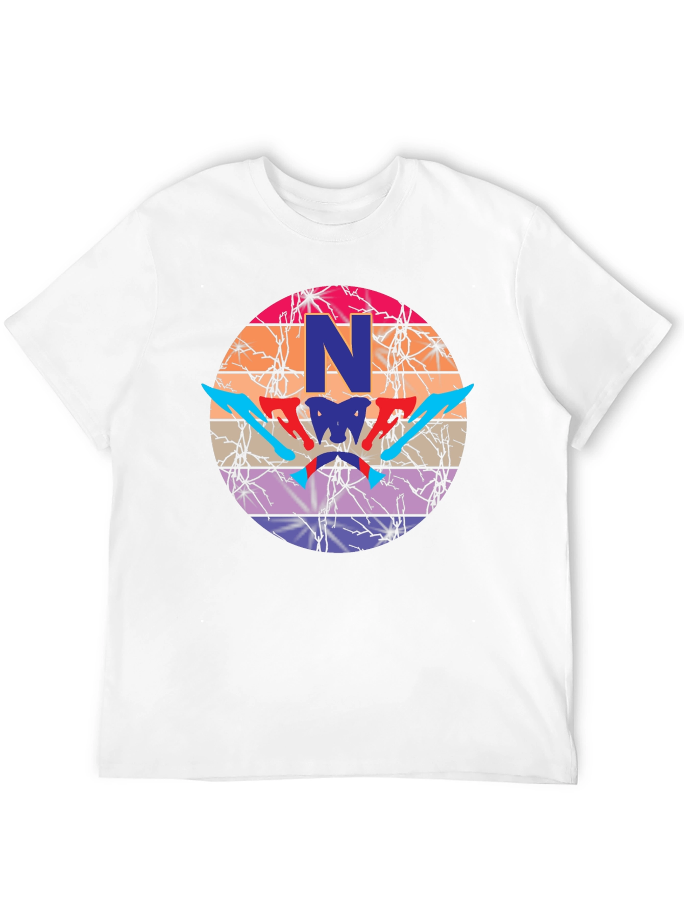 Graphic Print Mens Black T-Shirt