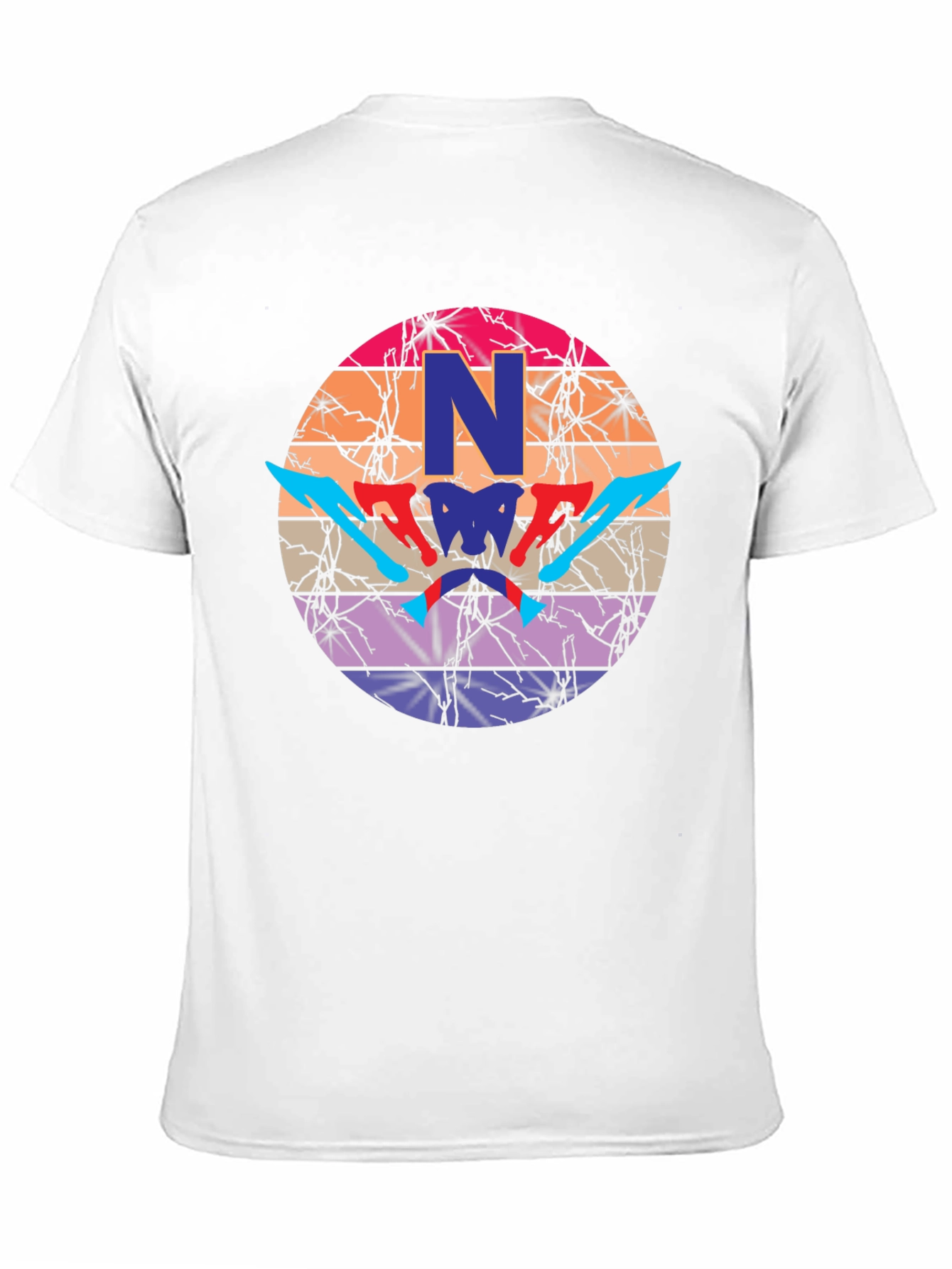 Graphic Print Mens Black T-Shirt