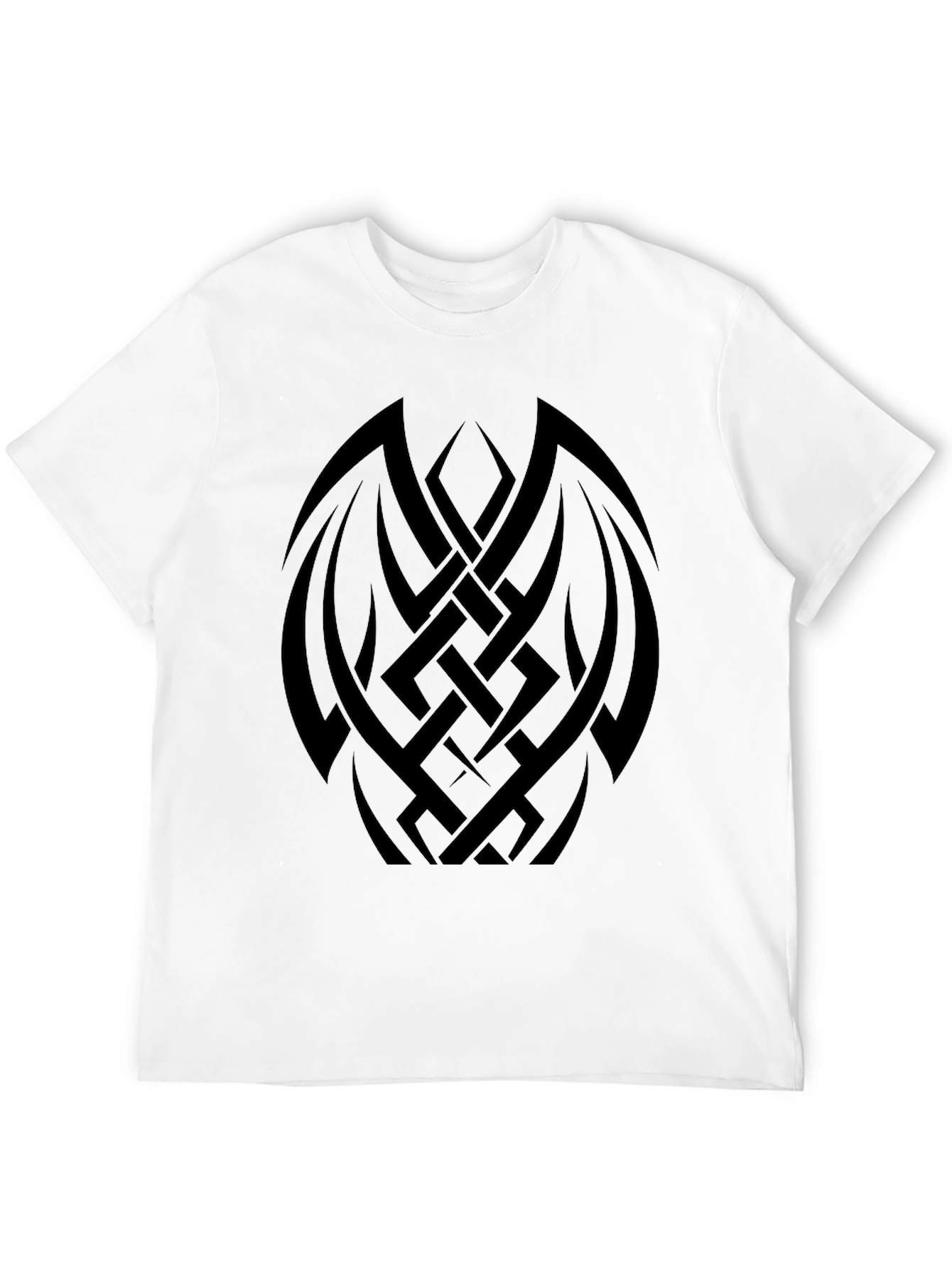Black Tribal Tattoo Graphic Print Tee