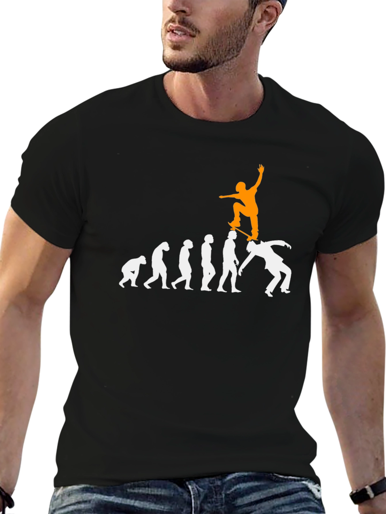 Evolution of Skateboarding T-Shirt - Black