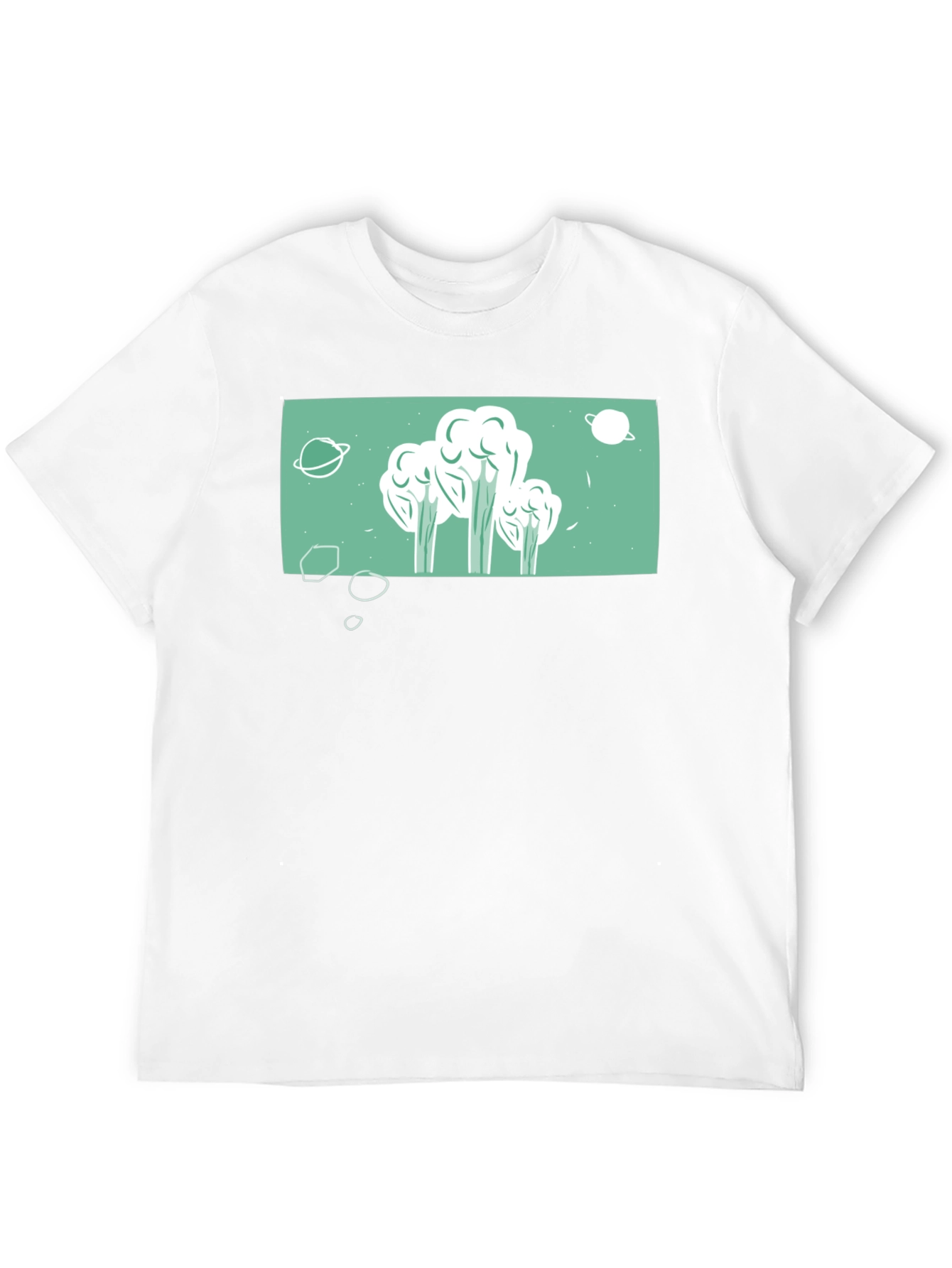 Space Broccoli T-Shirt - Quirky Graphic Tee