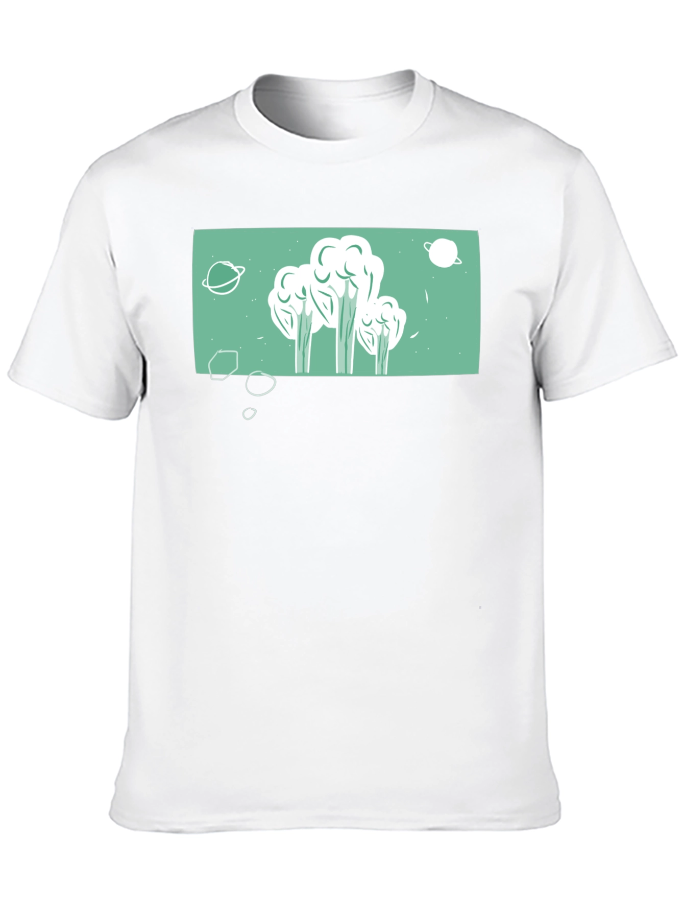 Space Broccoli T-Shirt - Quirky Graphic Tee
