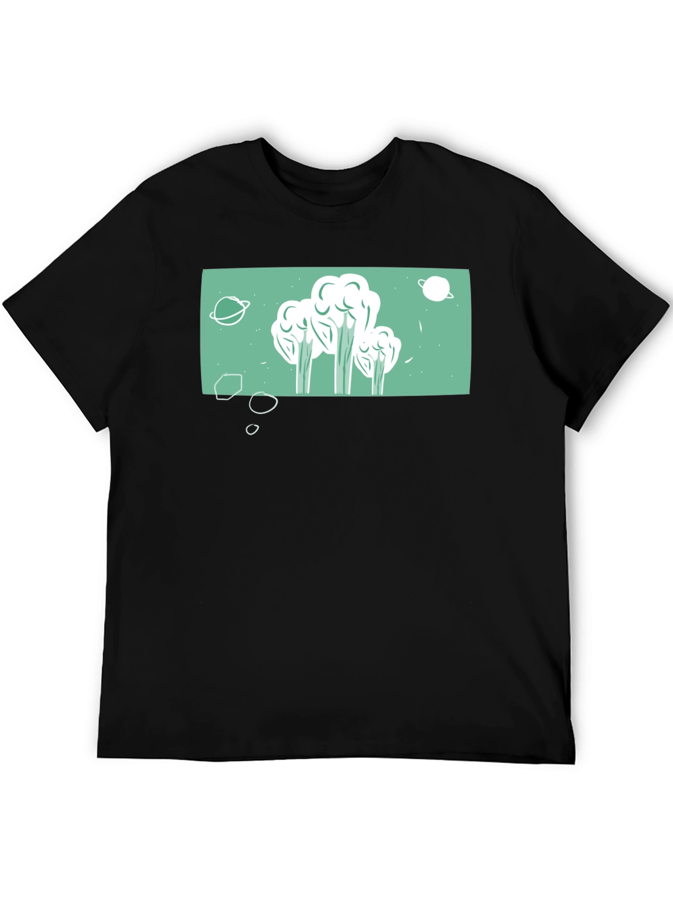 Space Broccoli T-Shirt - Quirky Graphic Tee