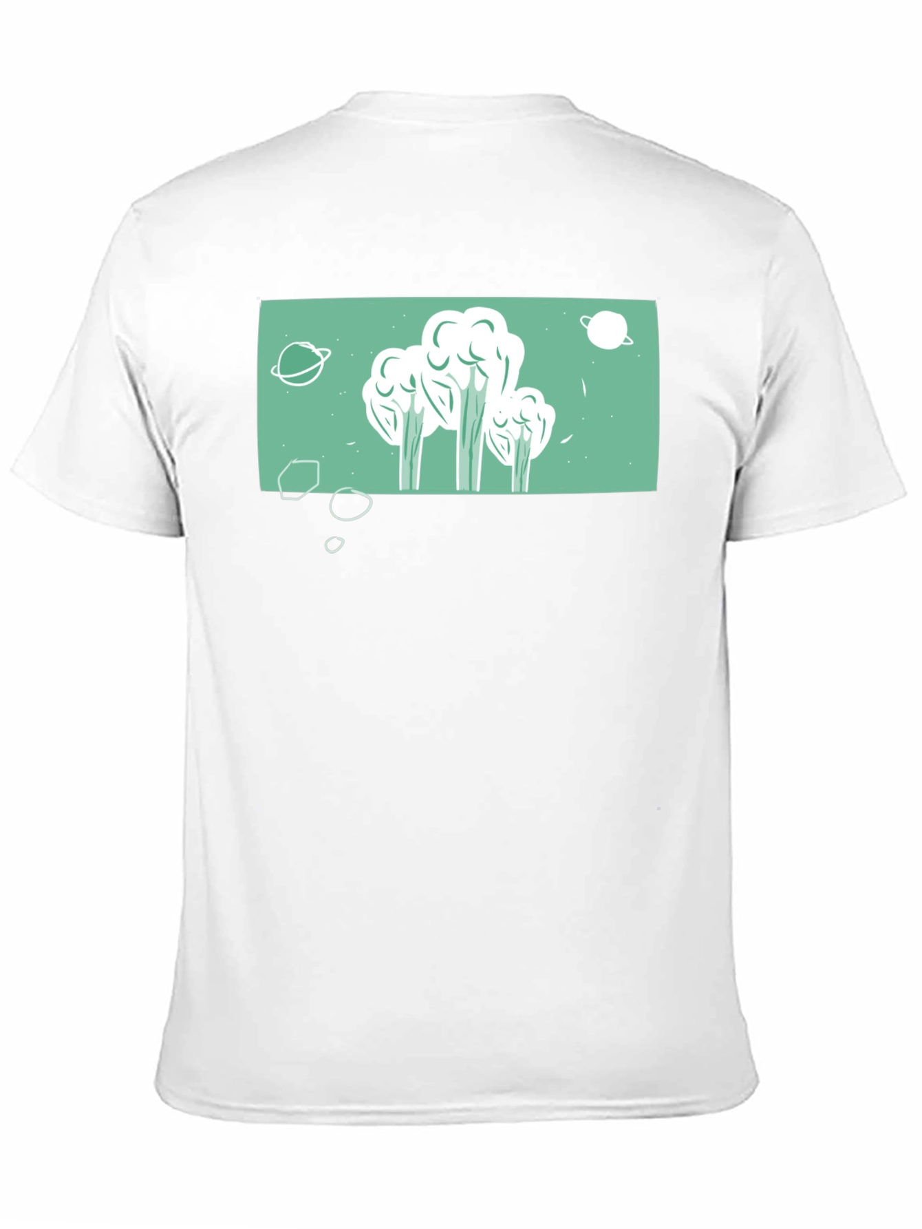 Space Broccoli T-Shirt - Quirky Graphic Tee