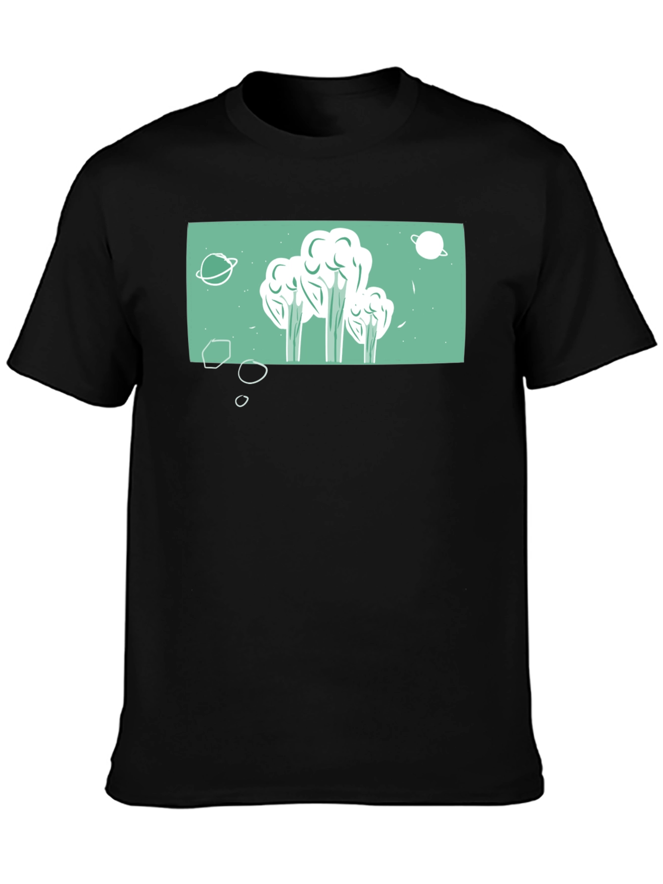 Space Broccoli T-Shirt - Quirky Graphic Tee