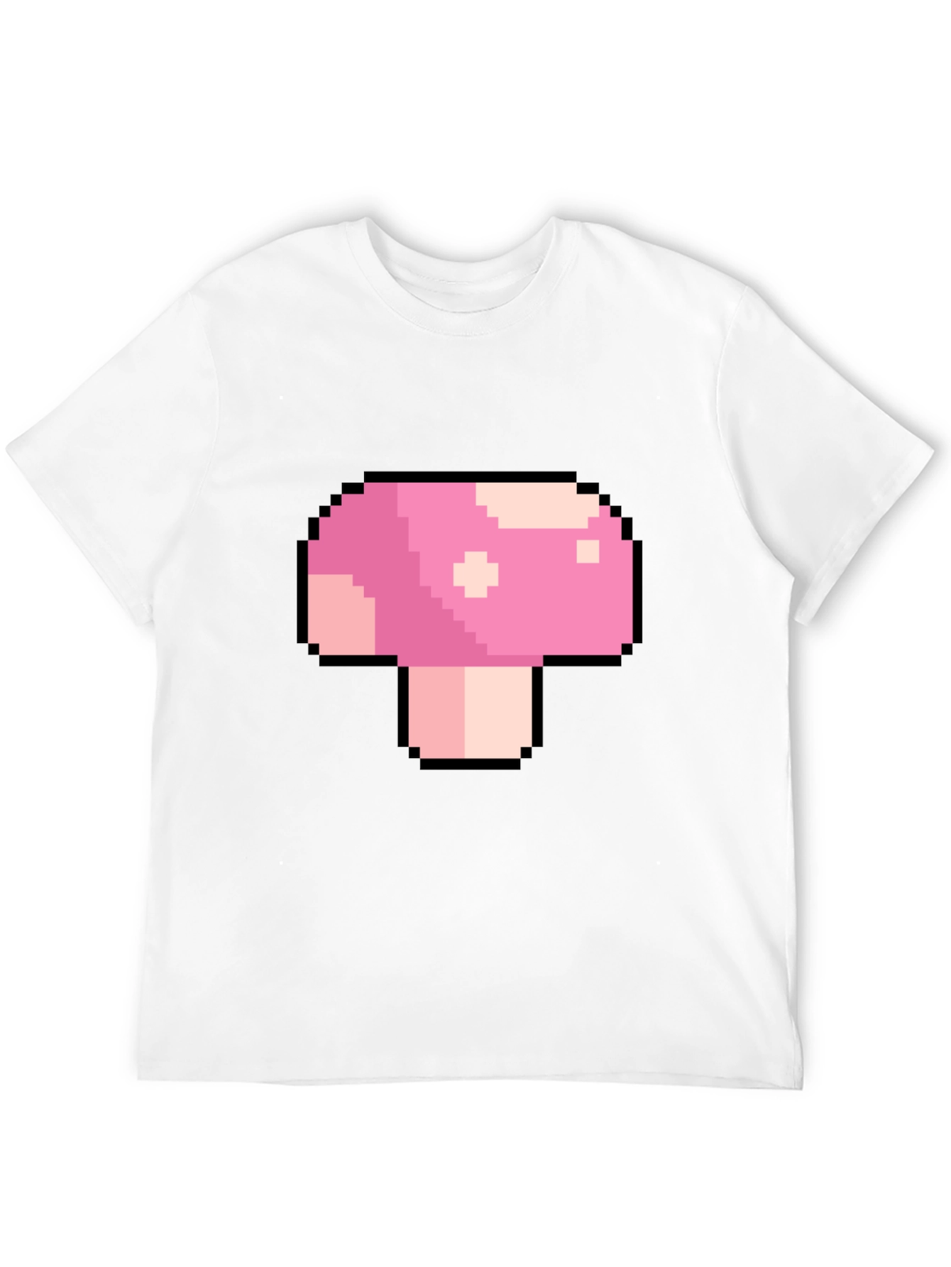 Pixel Mushroom Graphic T-Shirt - Retro Gaming Tee