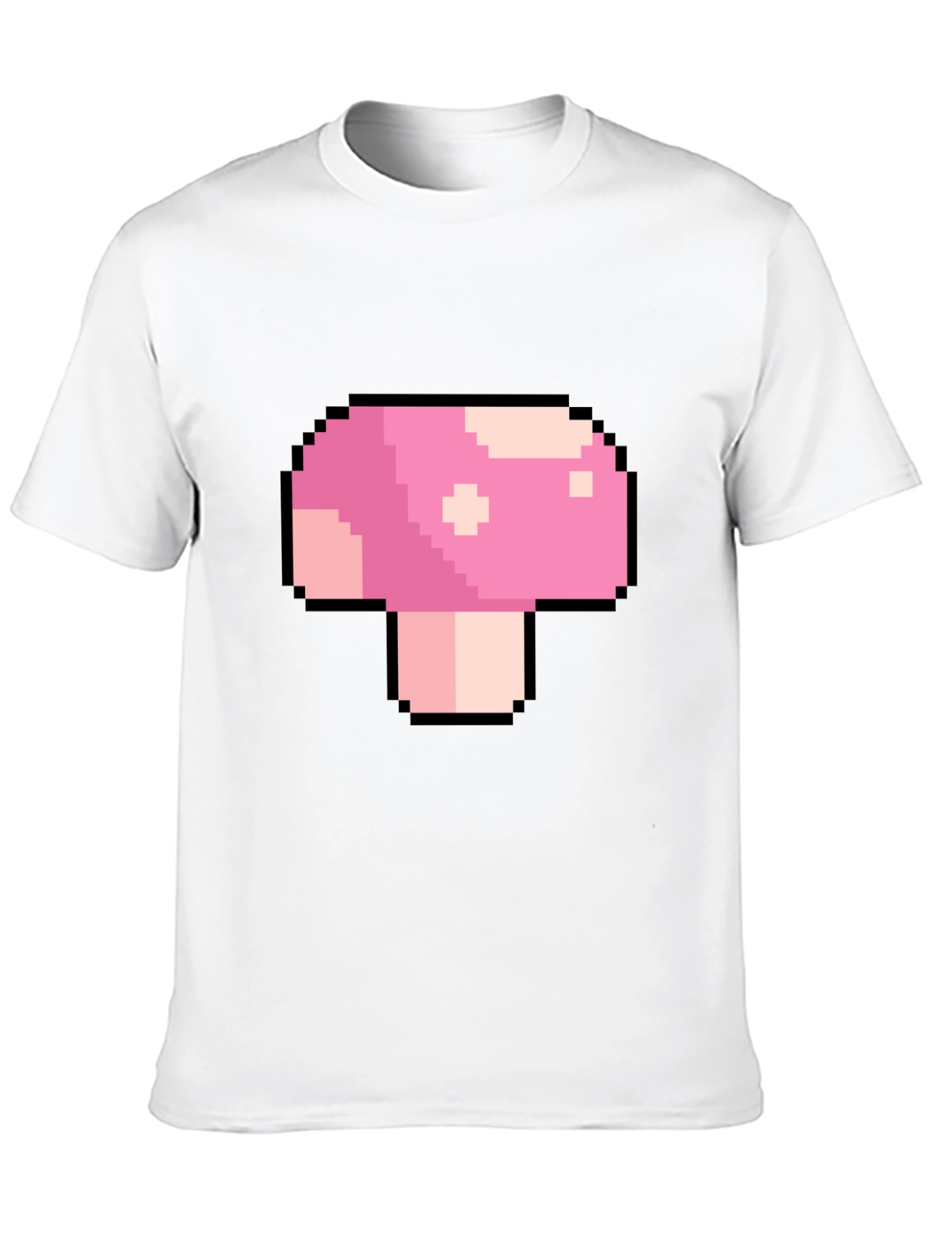 Pixel Mushroom Graphic T-Shirt - Retro Gaming Tee