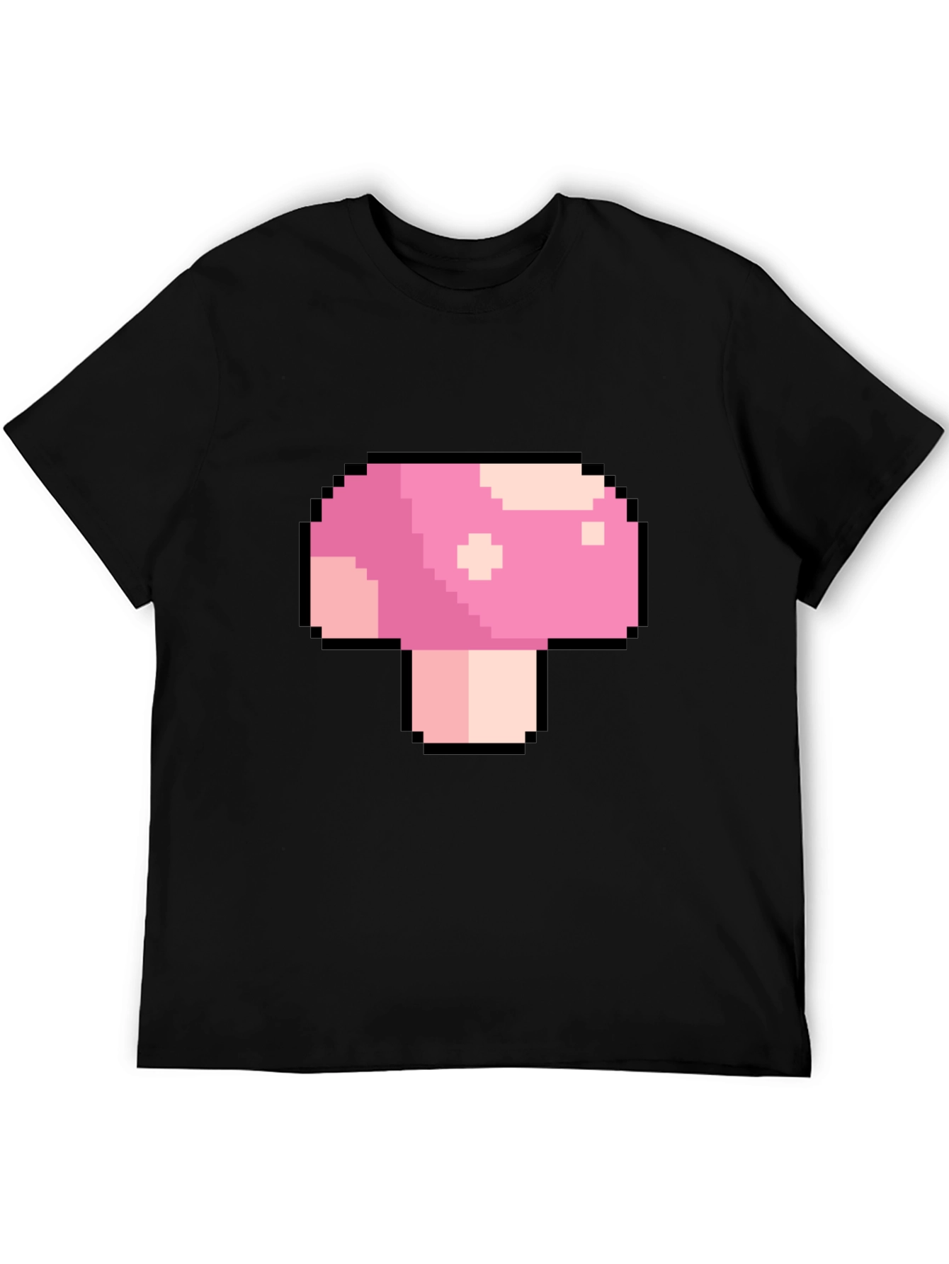 Pixel Mushroom Graphic T-Shirt - Retro Gaming Tee