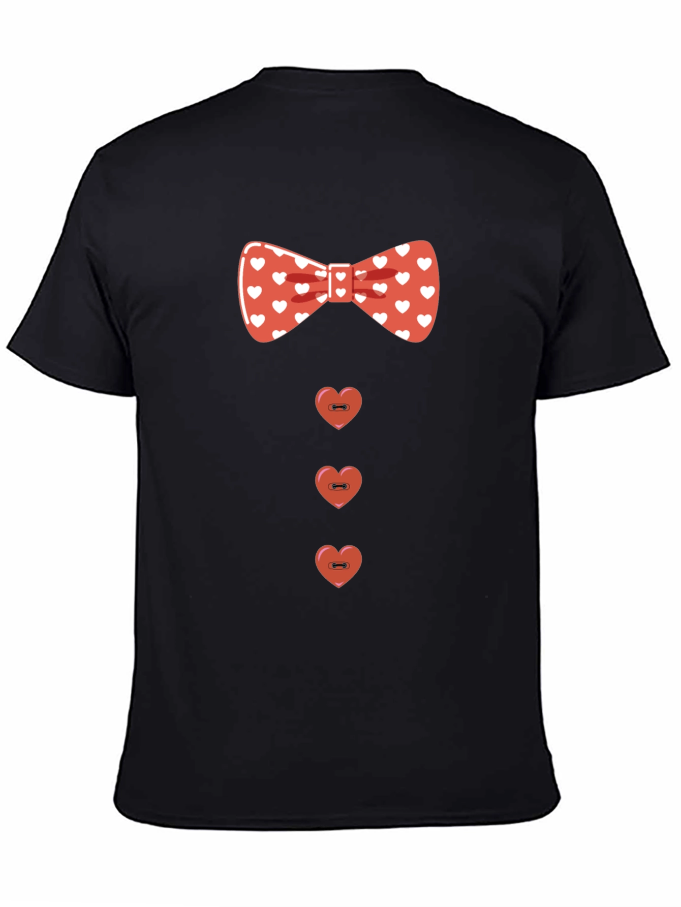 Heart Bowtie T-Shirt - Fun & Festive Tee