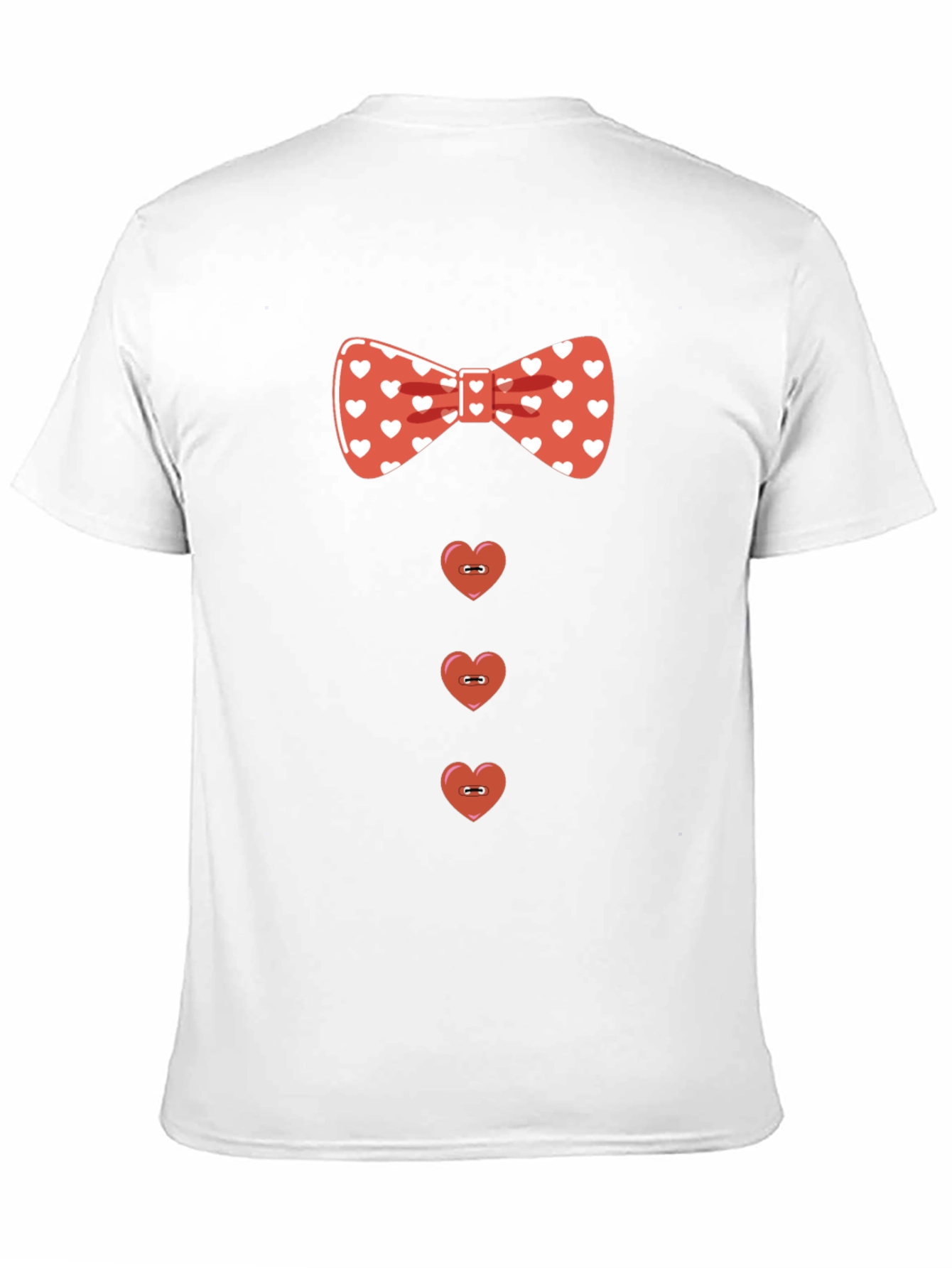 Heart Bowtie T-Shirt - Fun & Festive Tee
