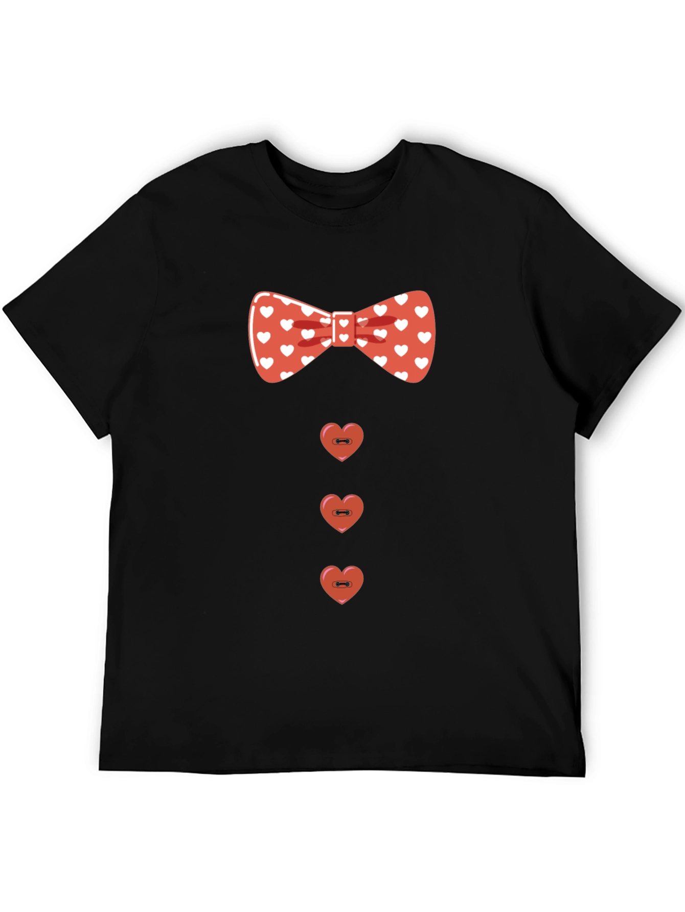 Heart Bowtie T-Shirt - Fun & Festive Tee