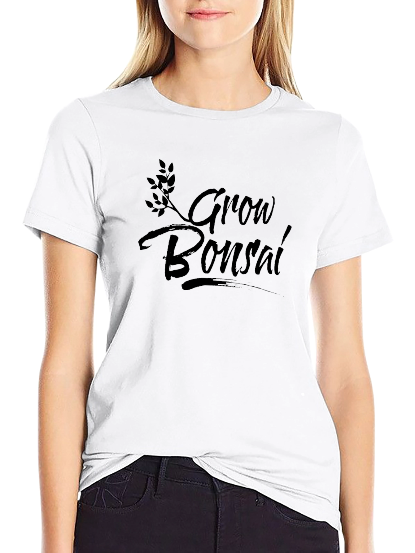Grow Bonsai Black T-Shirt - Stylish Tree Lover Tee