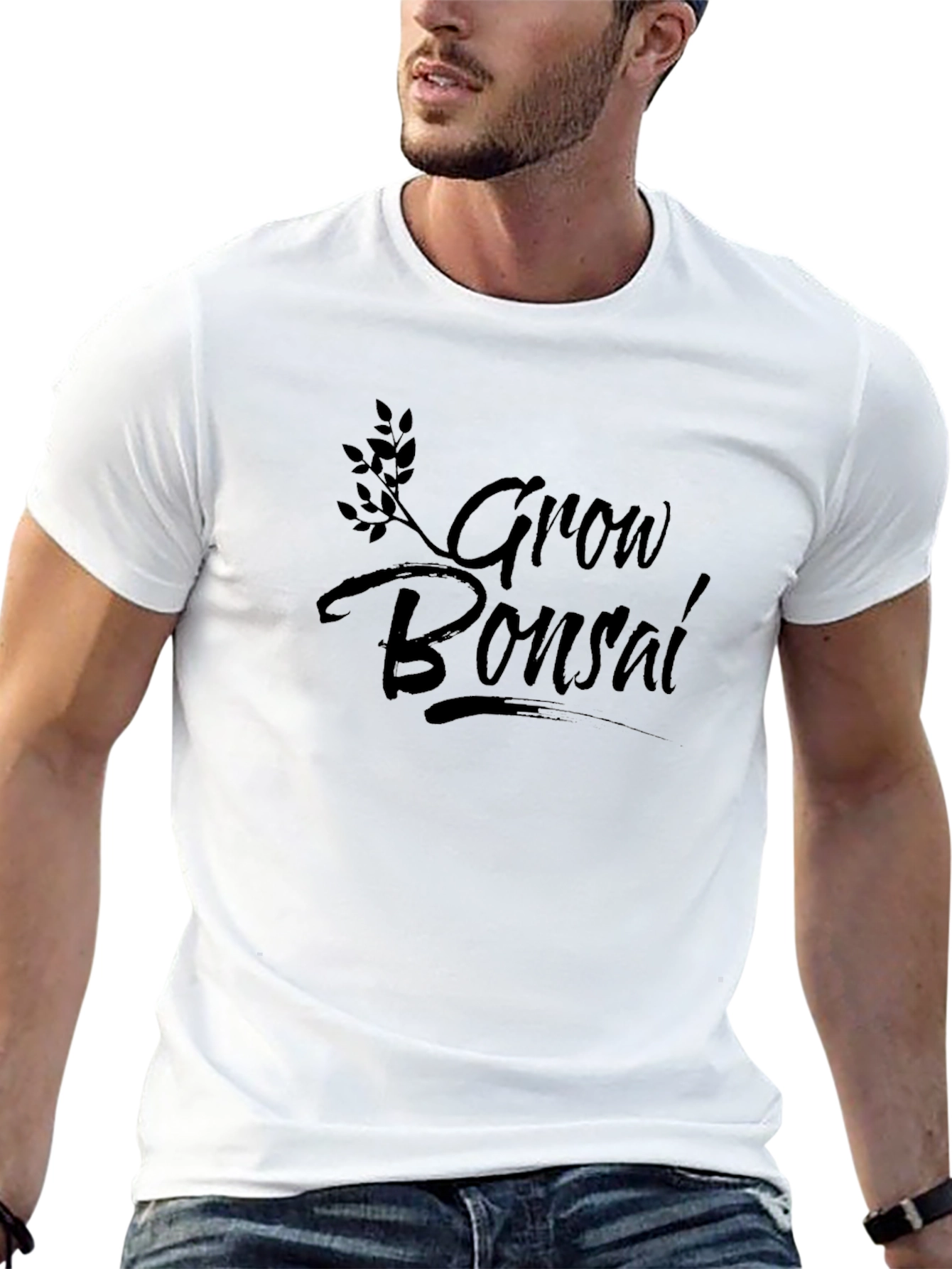 Grow Bonsai Black T-Shirt - Stylish Tree Lover Tee