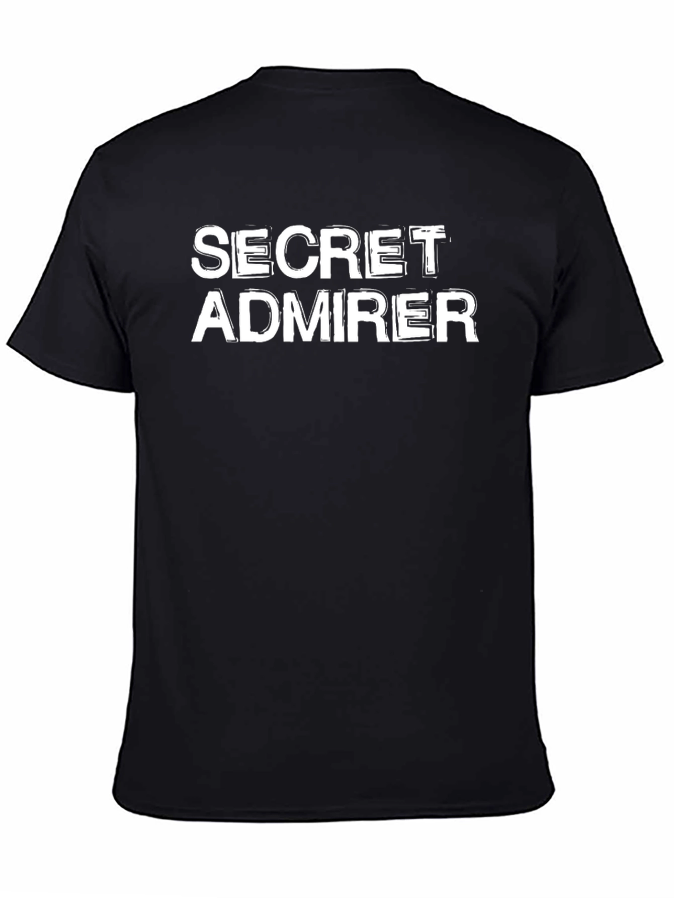 Secret Admirer Graphic Tee - Black Cotton Casual Shirt