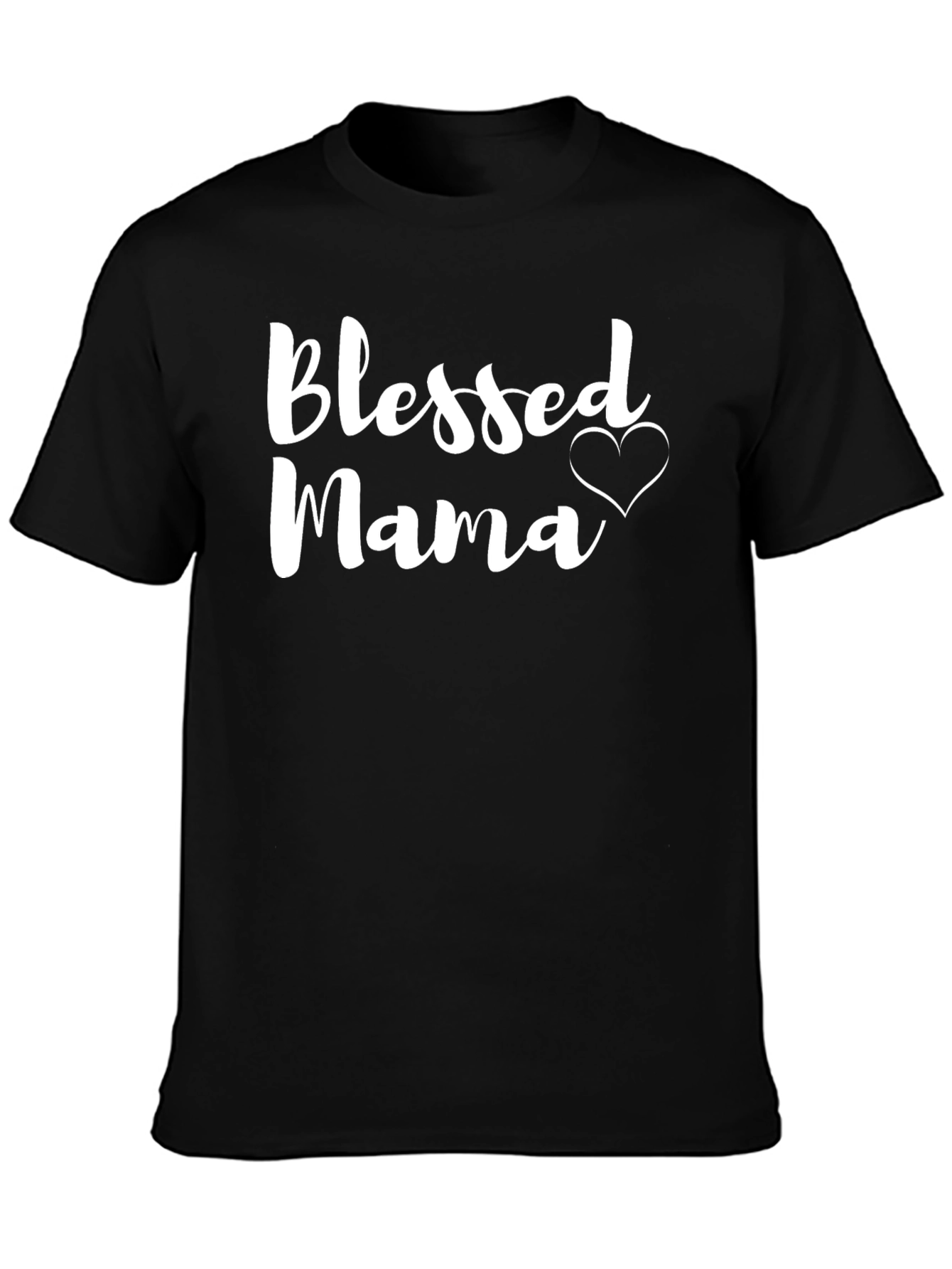 Blessed Mama Heart Graphic T-Shirt
