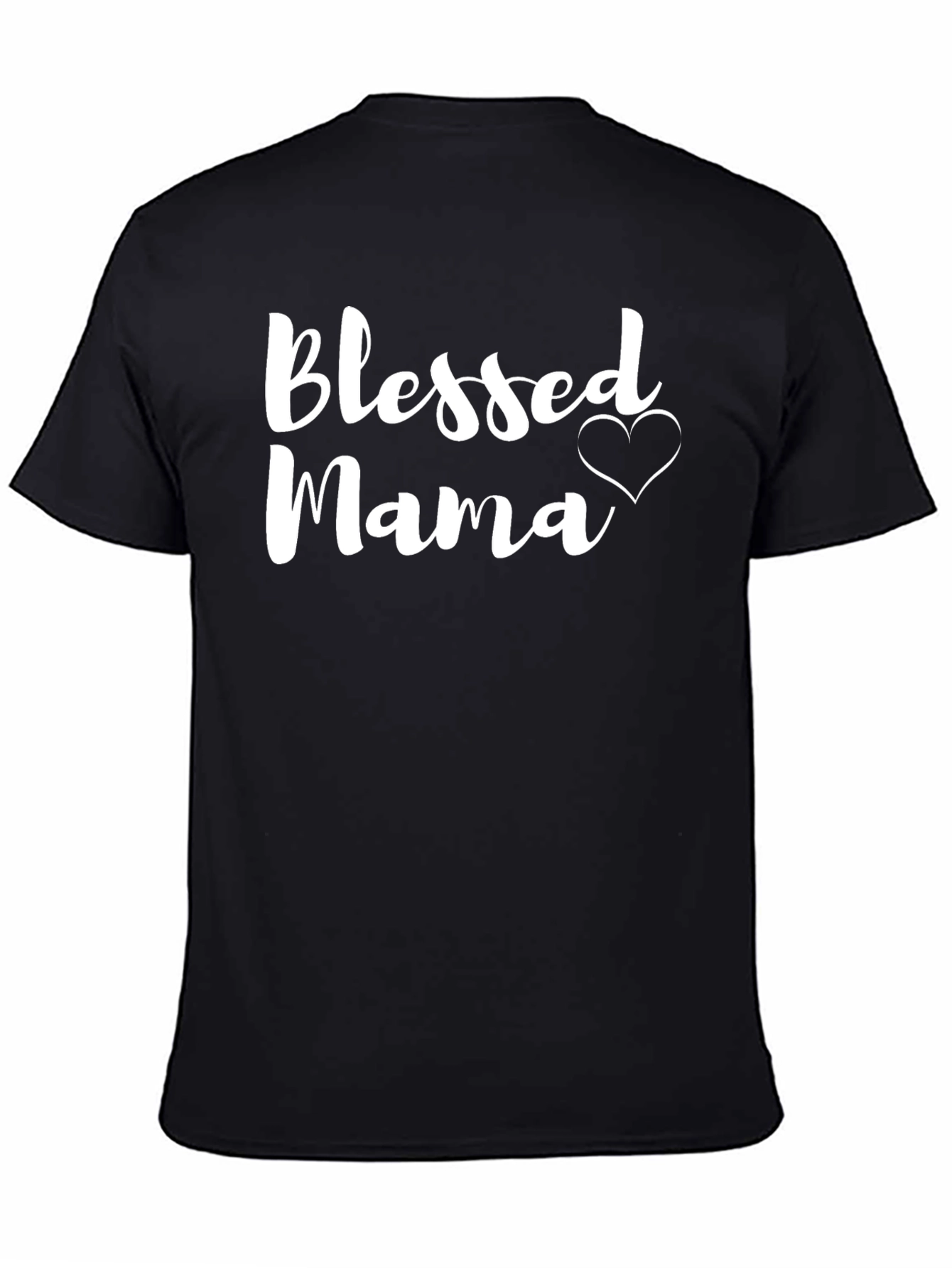 Blessed Mama Heart Graphic T-Shirt