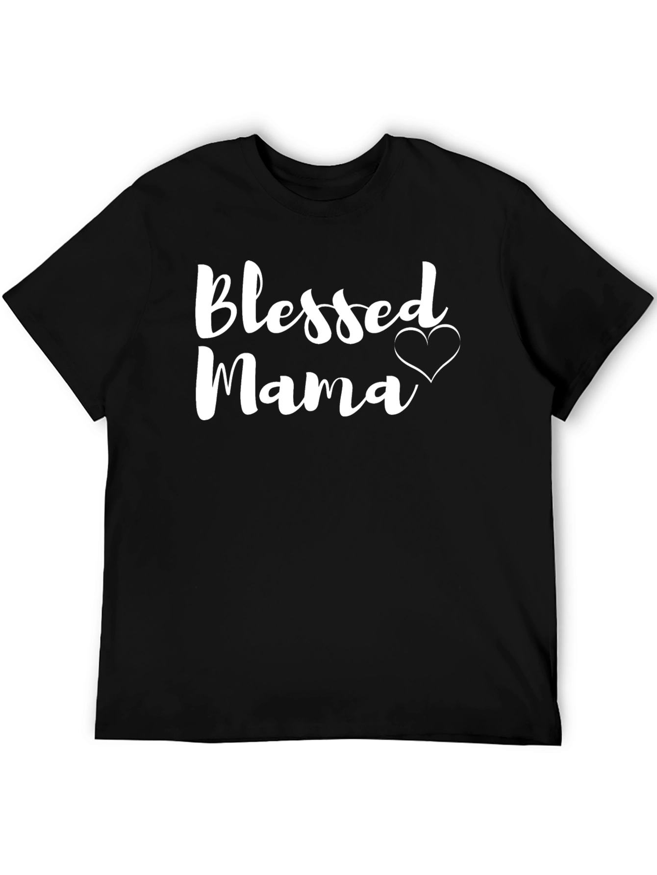 Blessed Mama Heart Graphic T-Shirt