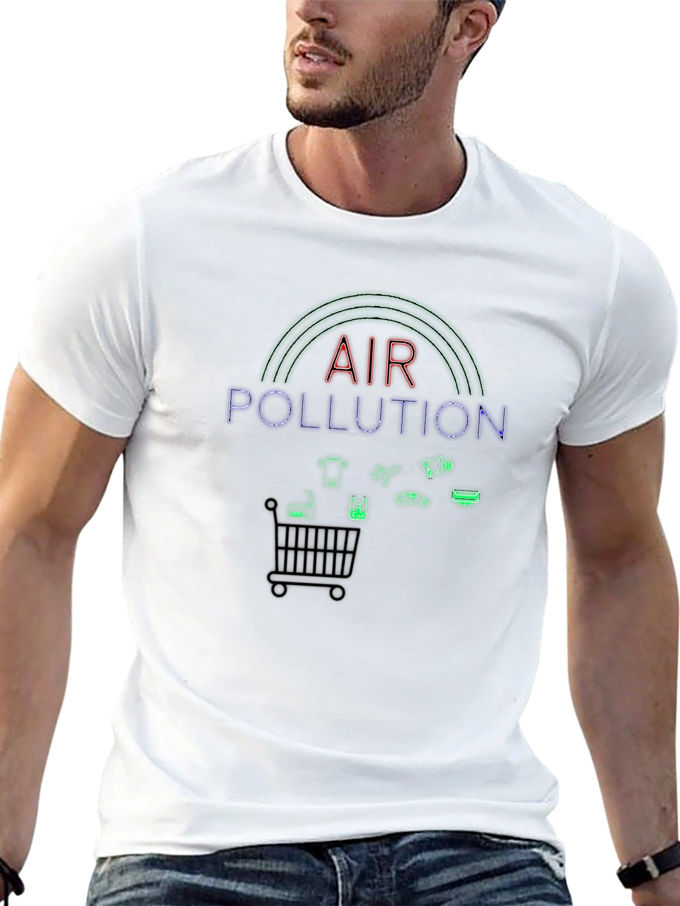 Air Pollution Graphic Tee - Environment Awareness Shirt